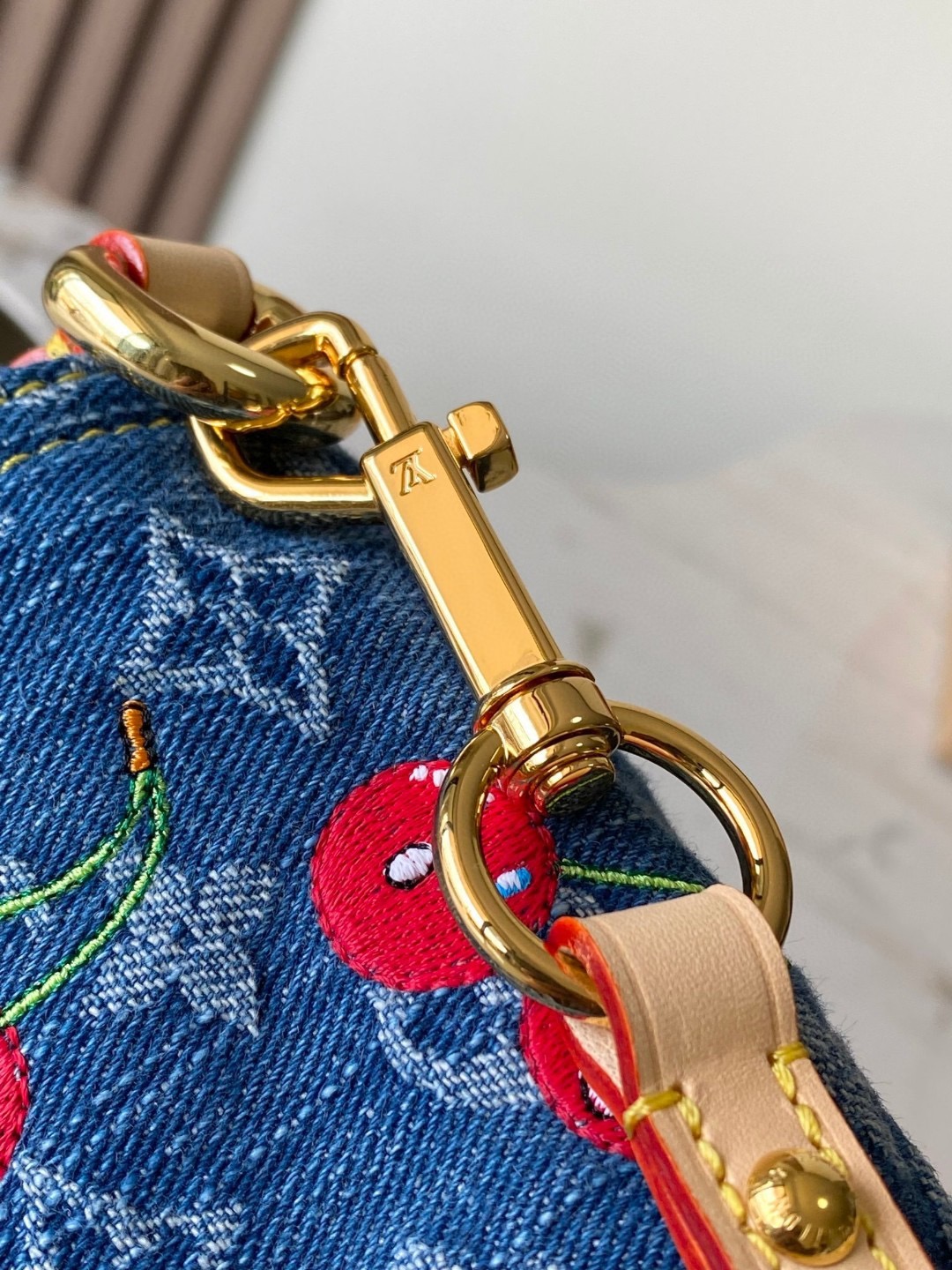 Louis Vuitton LV Denim Monogram Cherry Crossbody Bag