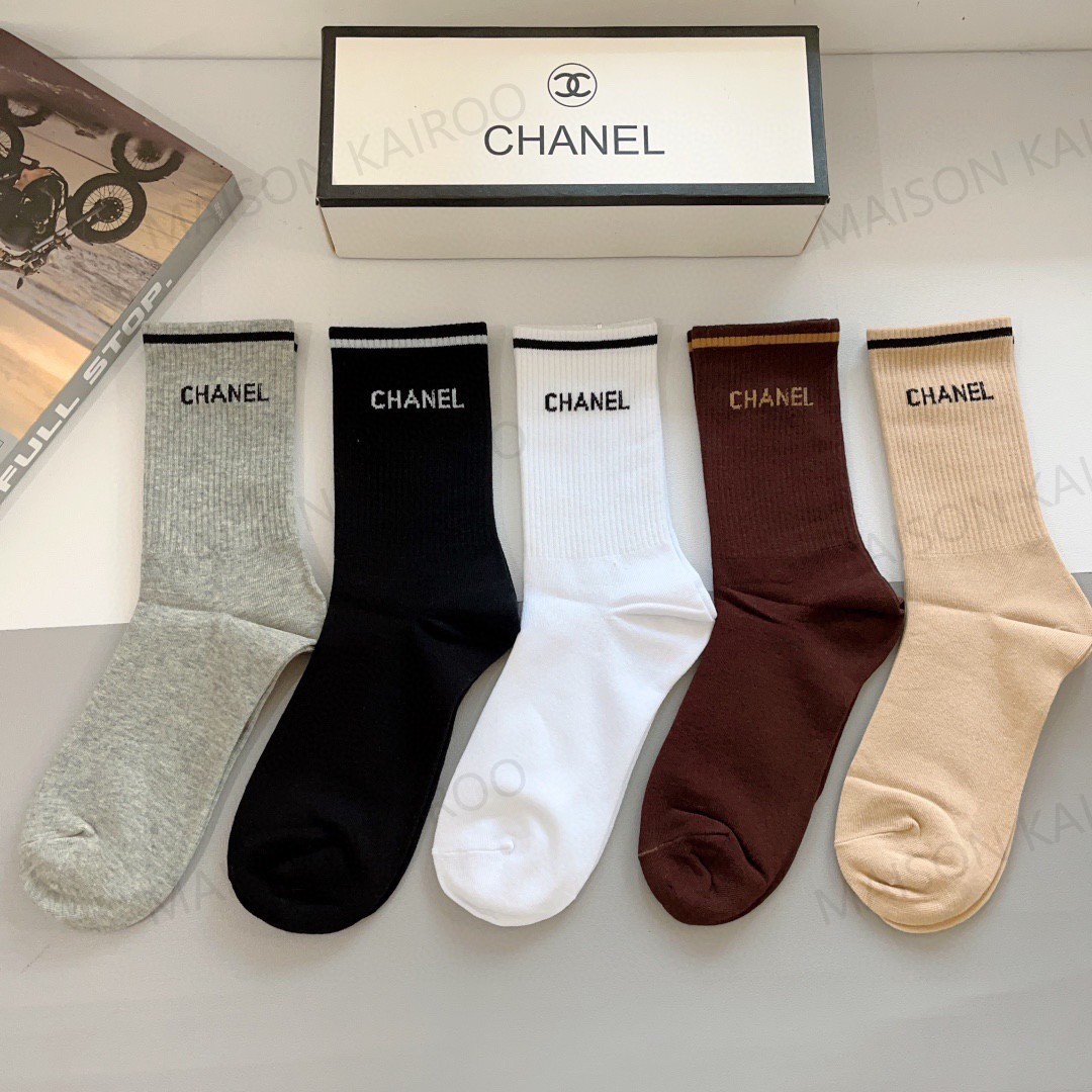 Chanel Socks 5-Pack - KAIROO