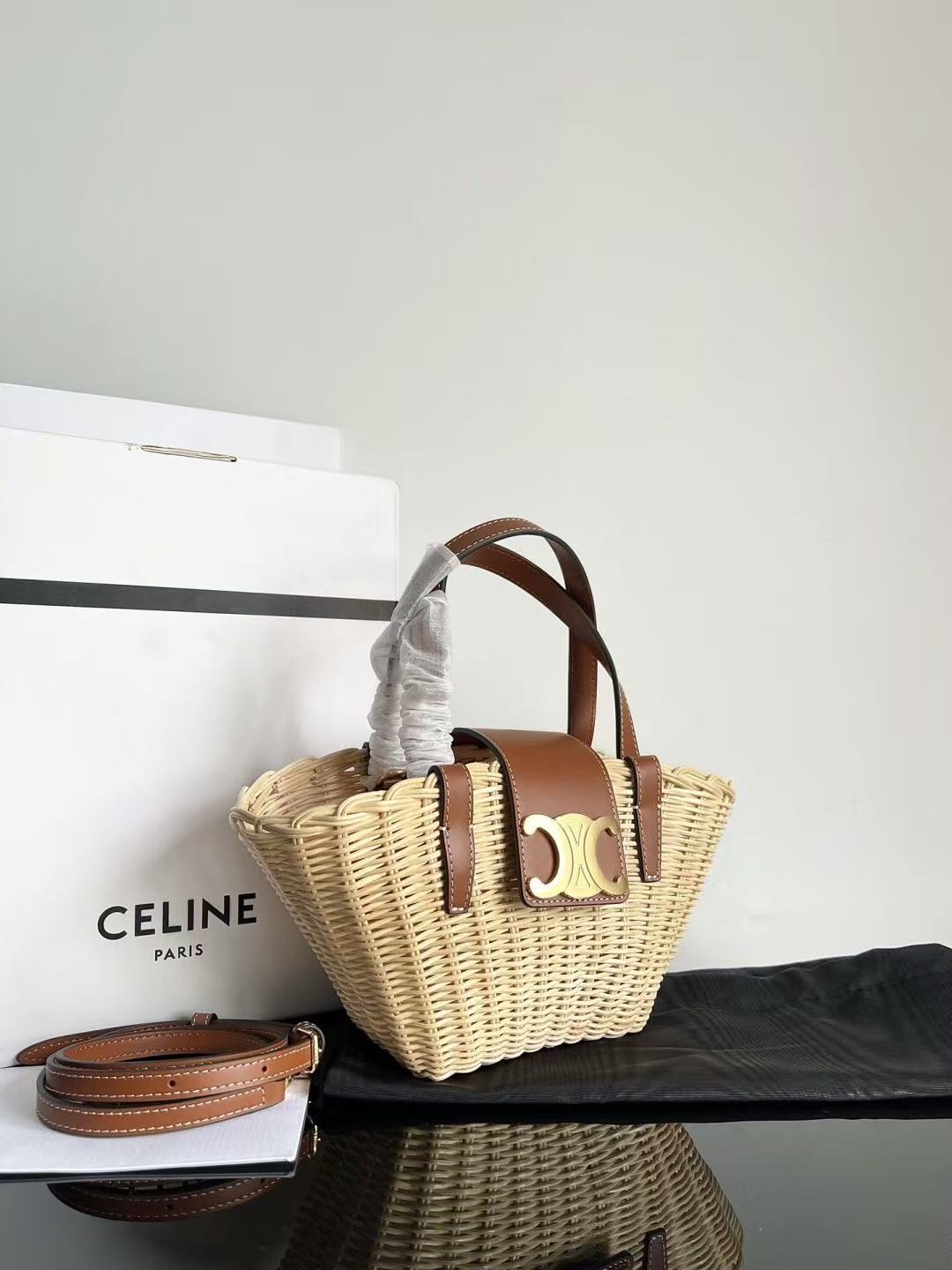 Celine woven handbag crossbody