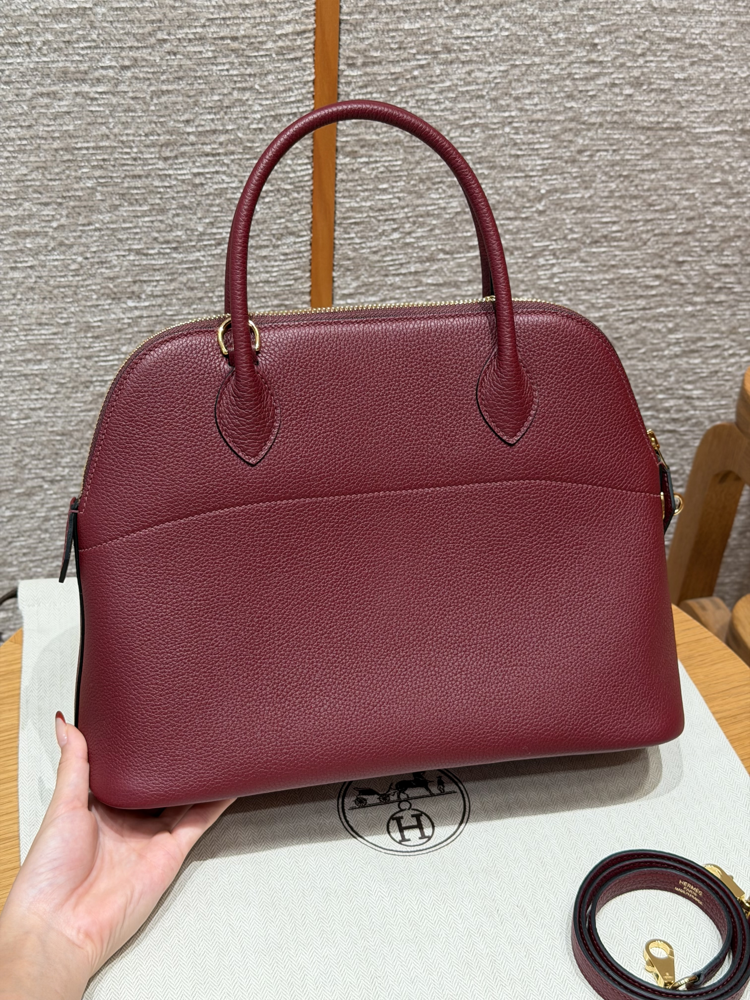 Hermes Rouge H Clemence Bolide 31