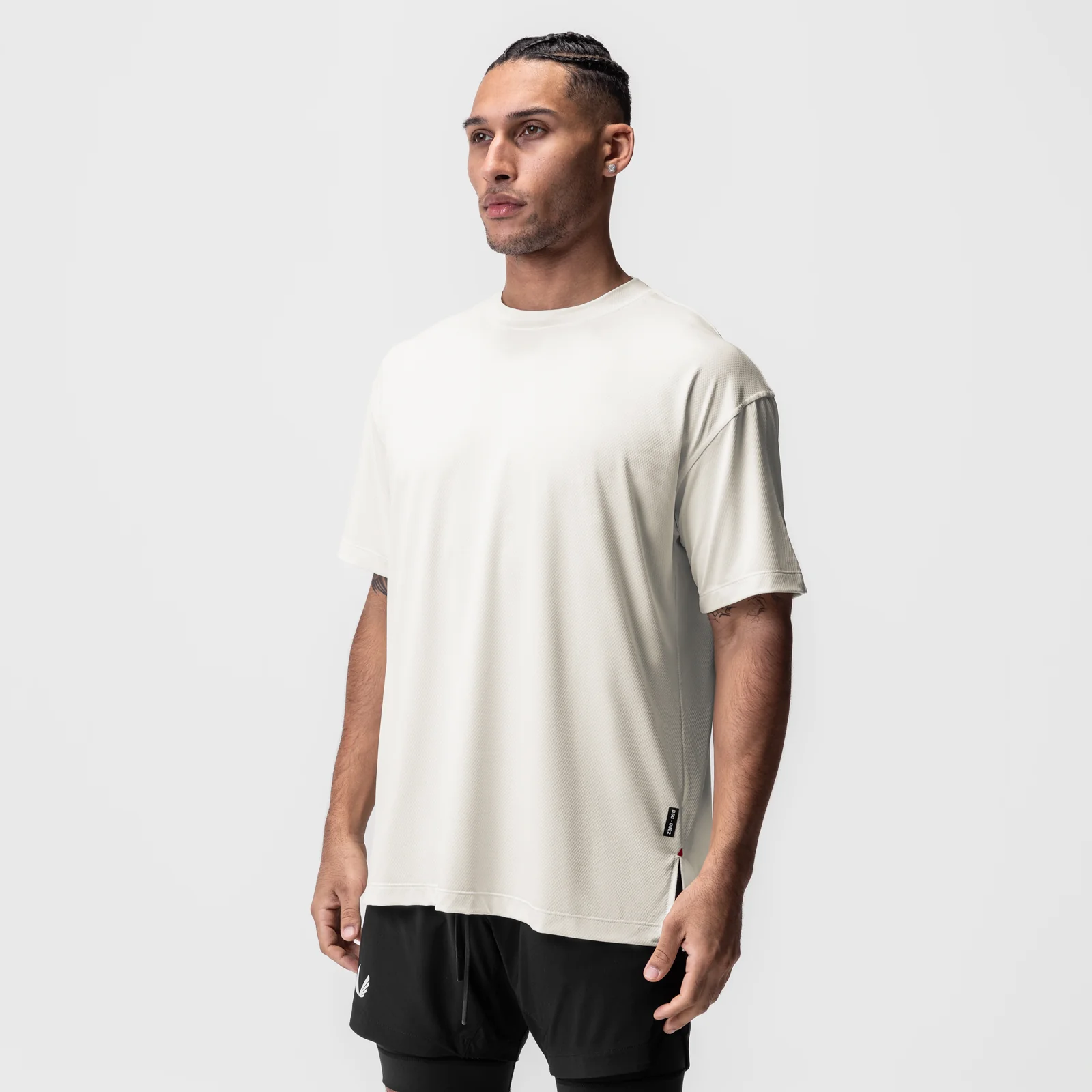 0822. AeroSilver Oversized Tee - Ivory Cream