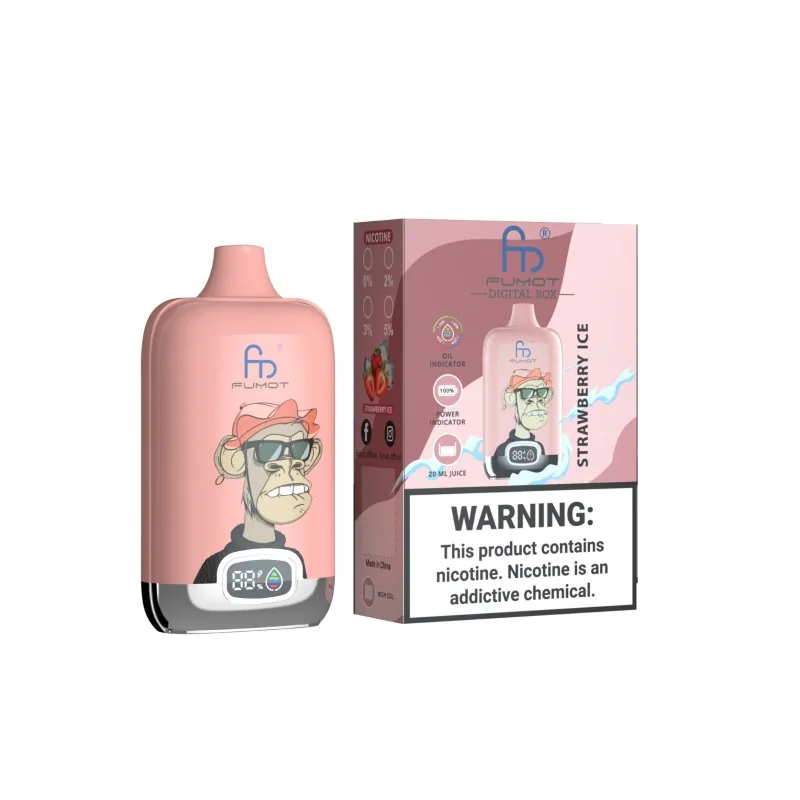 FUMOT Digital Box 12K Disposable Vape – Strawberry Ice - Vaba Vape-Shop