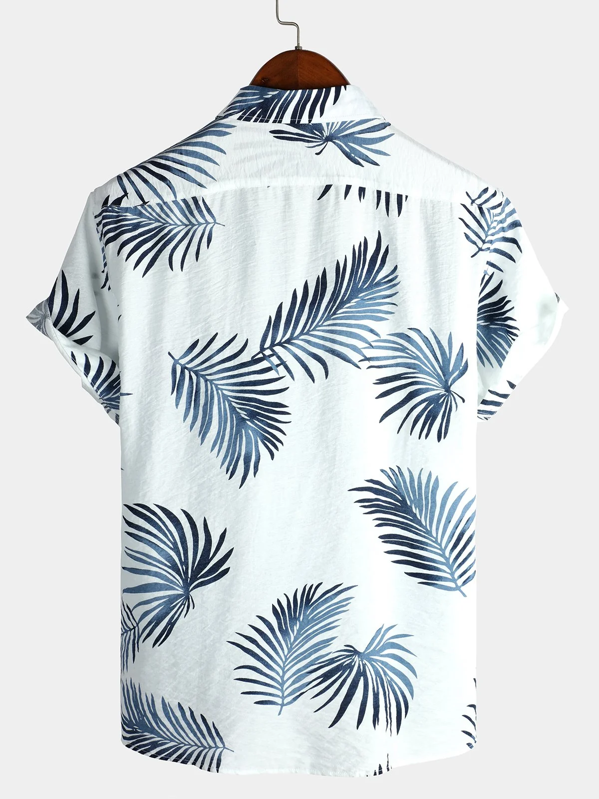 Men's Cotton Hawaiian Floral Summer Button-Up Shirt