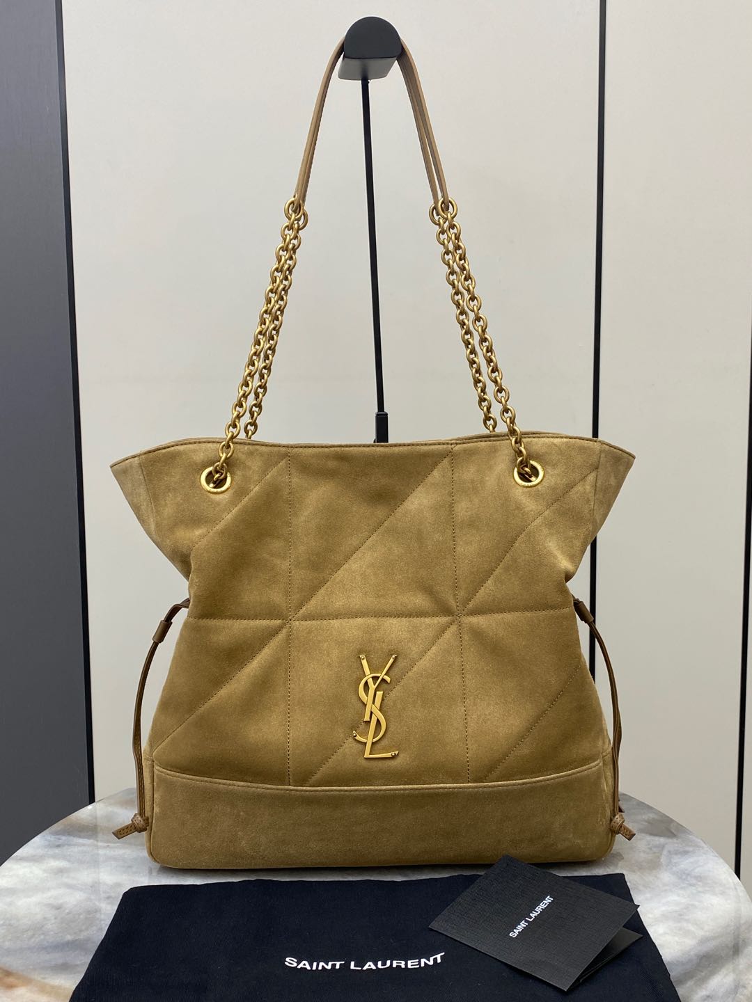 Saint Laurent Golden Leaf Suede Large Jamie Bag 809824