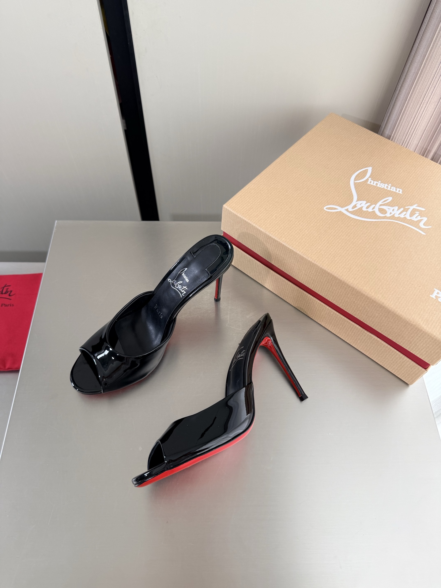 Christian Louboutin shiny leather Mule