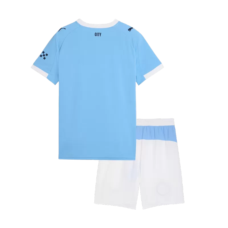 Manchester City Home Kids Soccer Jerseys Kit 2025-26