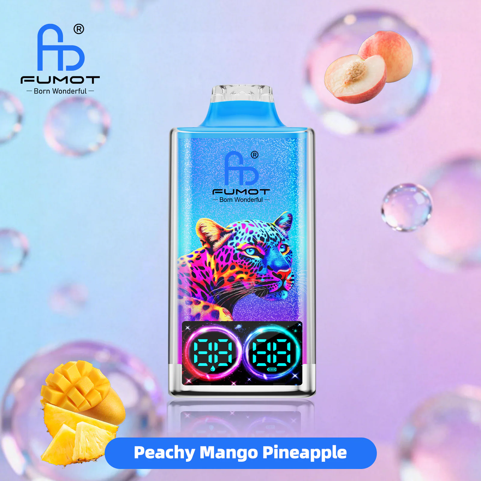 FUMOT Leopard 40K Disposable Vape – Peachy Mango Pineapple - Vaba Vape-Shop