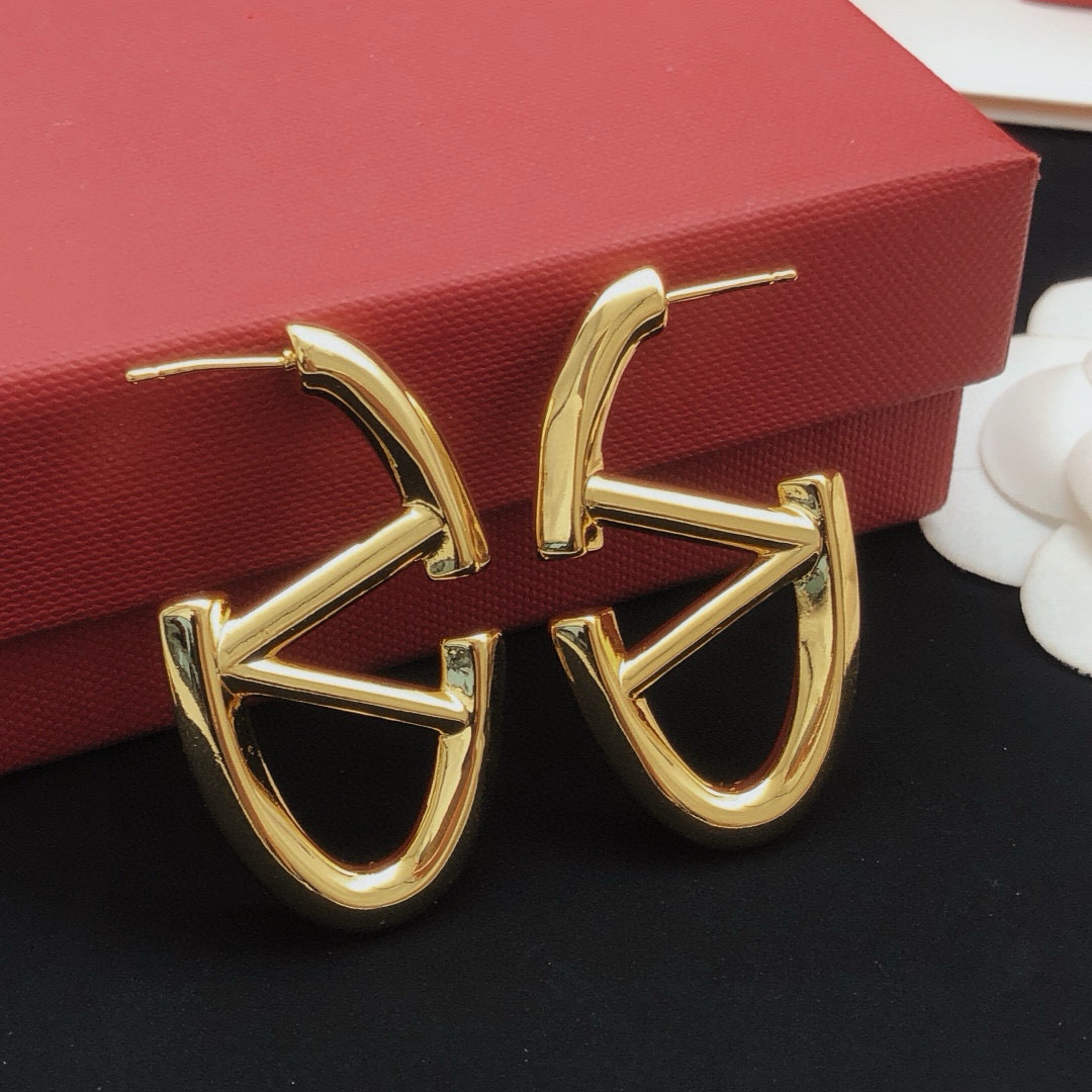 Valentino Iconic Shiny Gold earrings