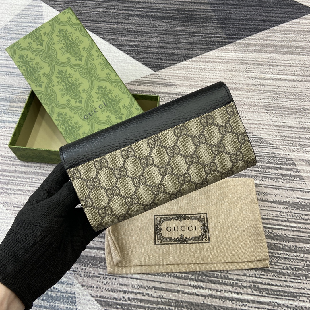 Gucci Bi-colour GG Marmont continental wallet 456116