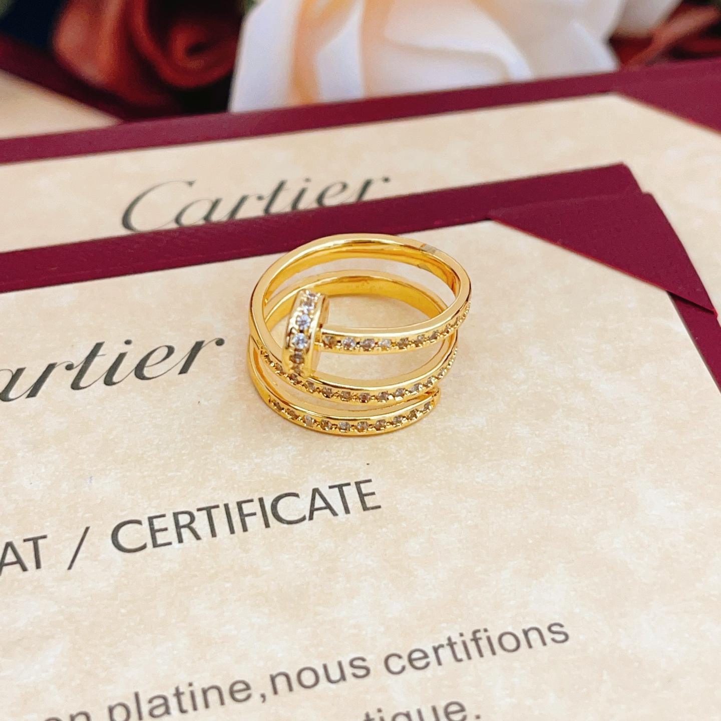 Cartier Fashion Designer Ring-Gold