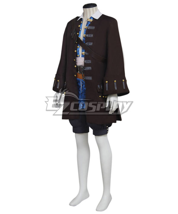 Pirates of the Caribbean Captain Jack Sparrow Cosplay Costume - New Edition