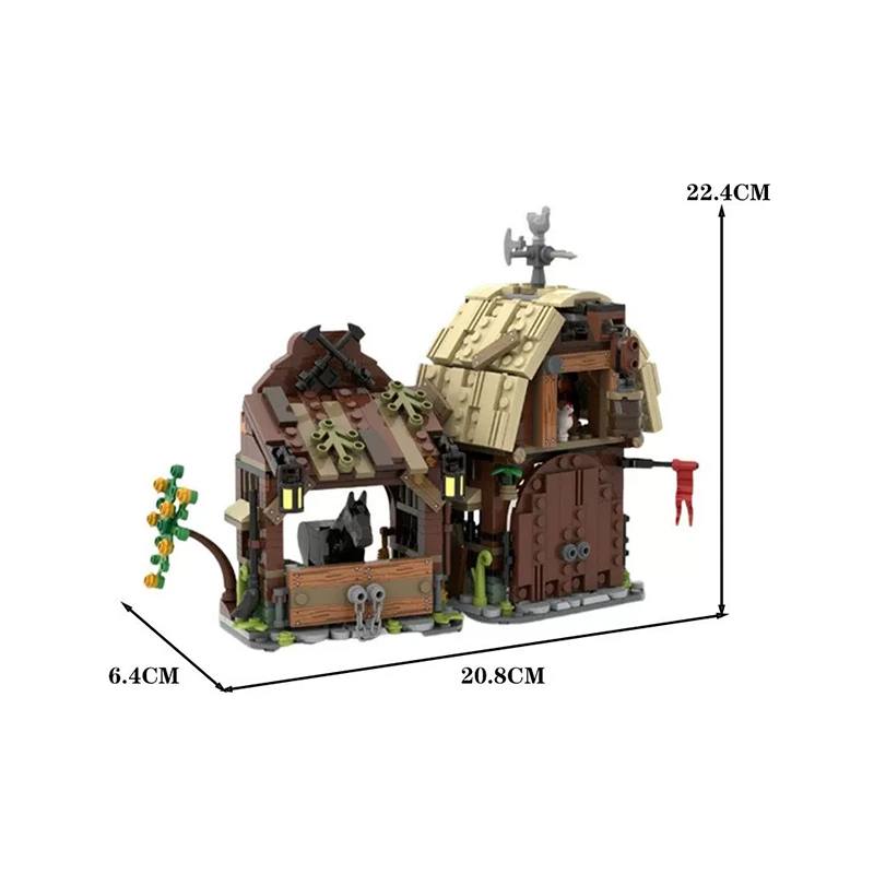 MOC 114761 - Medieval Barn and Stable