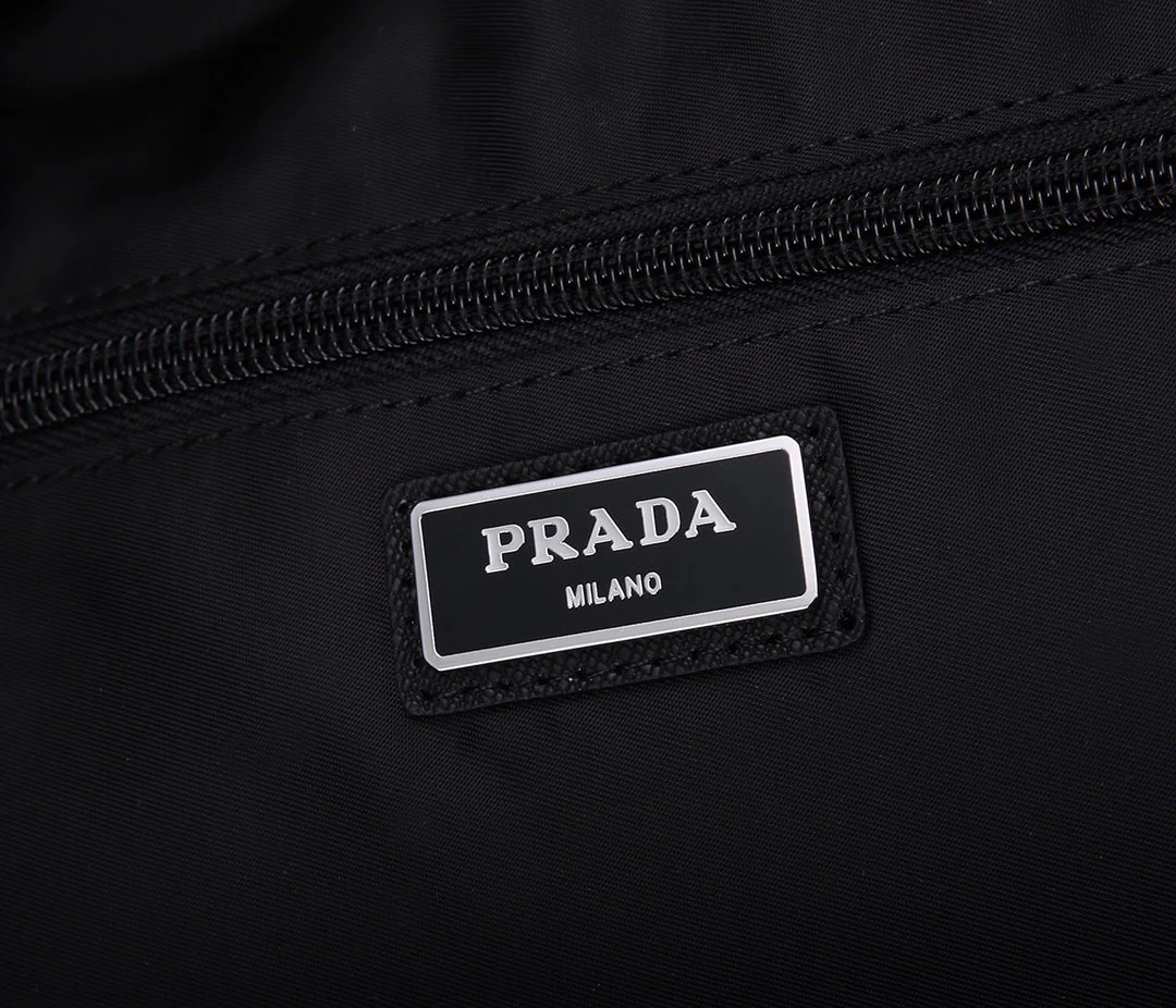 Prada BACKPACK 39 IN BLACK RE-NYLON AND SAFFIANO LEATHER