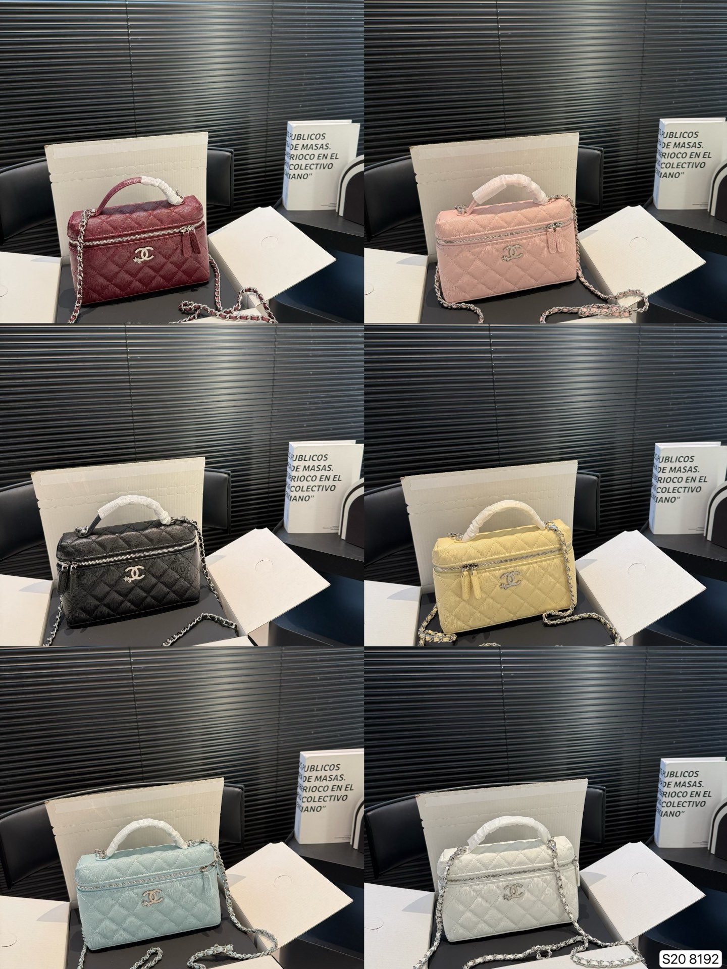 Chanel Classic Horizontal Quilted Leather Top Handle Chain Vanity Case Handle Bag - KAIROO