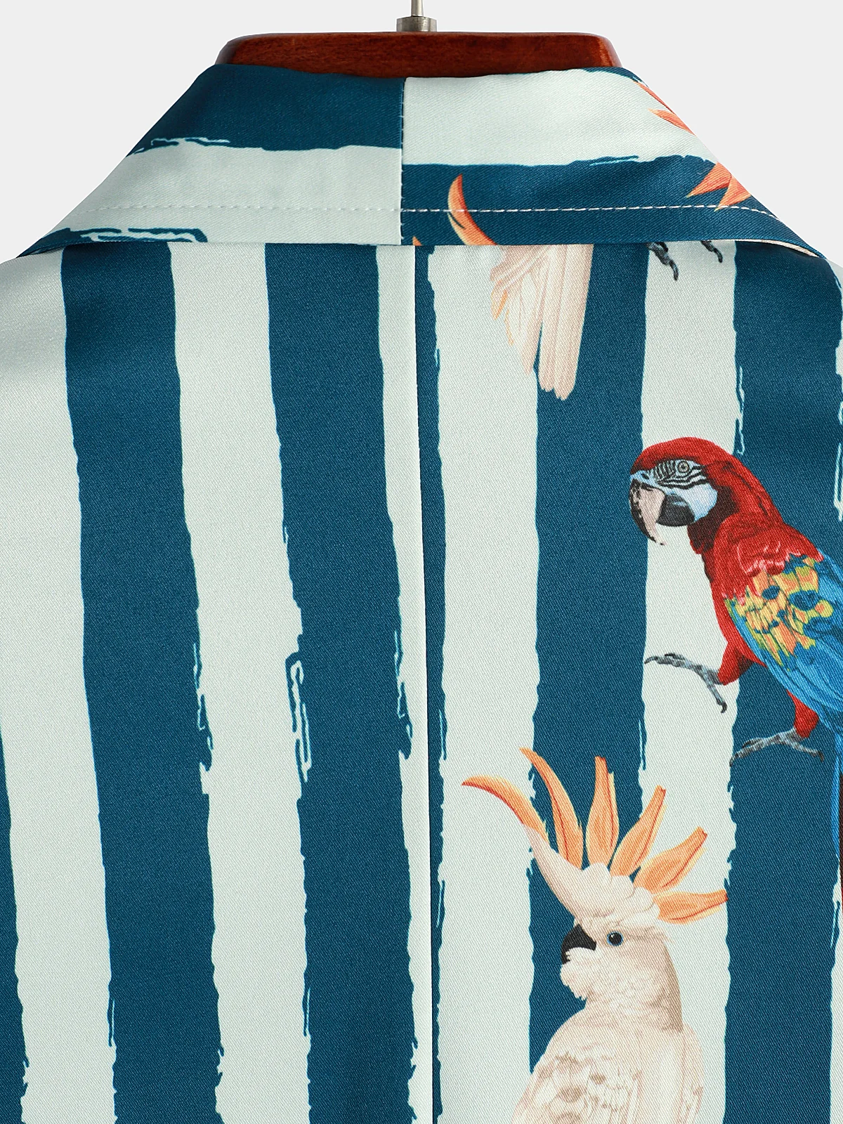 Men's Parrot Print Hawaiian Short Sleeve Shirt