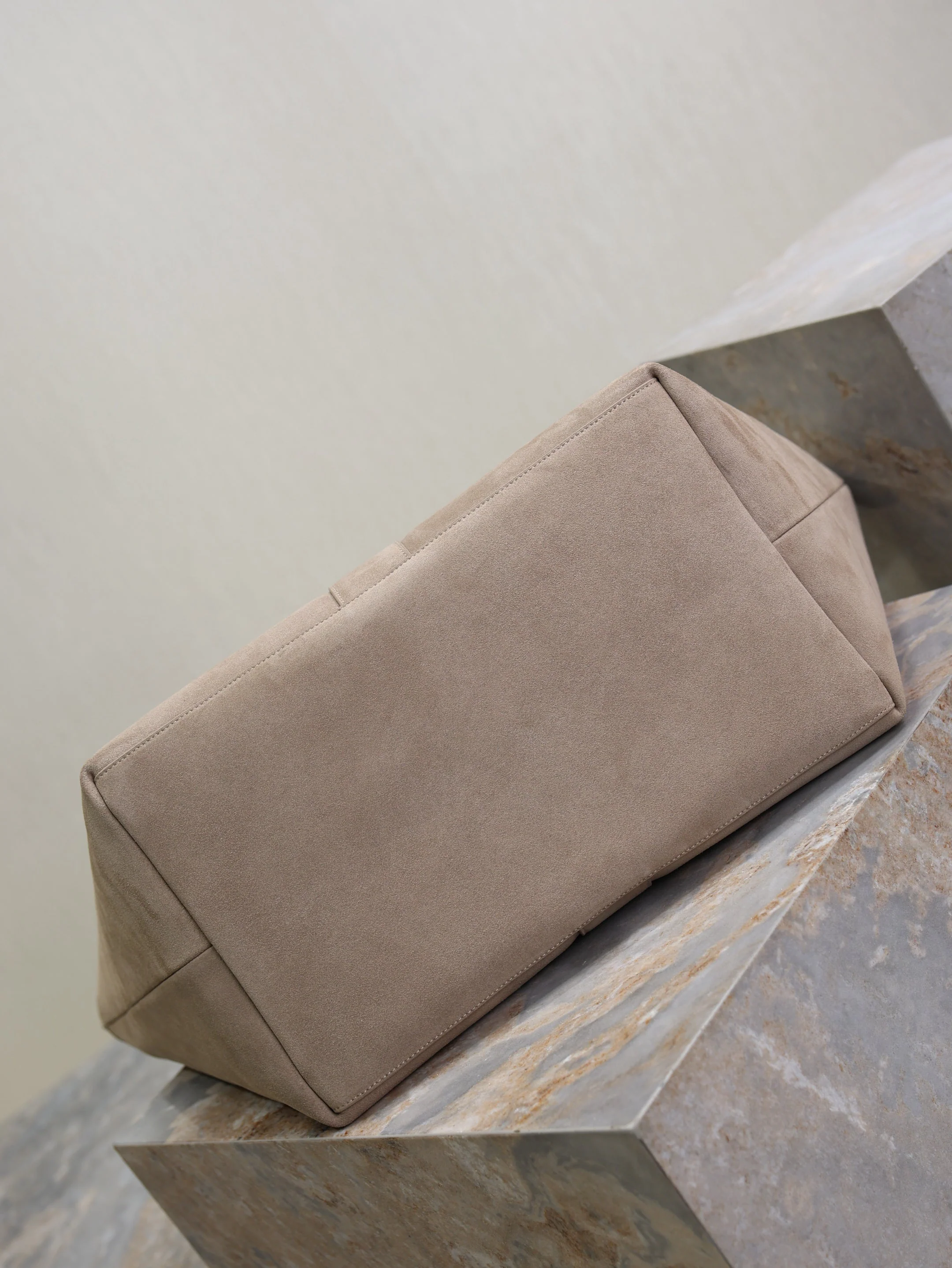Saint Laurent YSL  Tote Bag Gray Suede