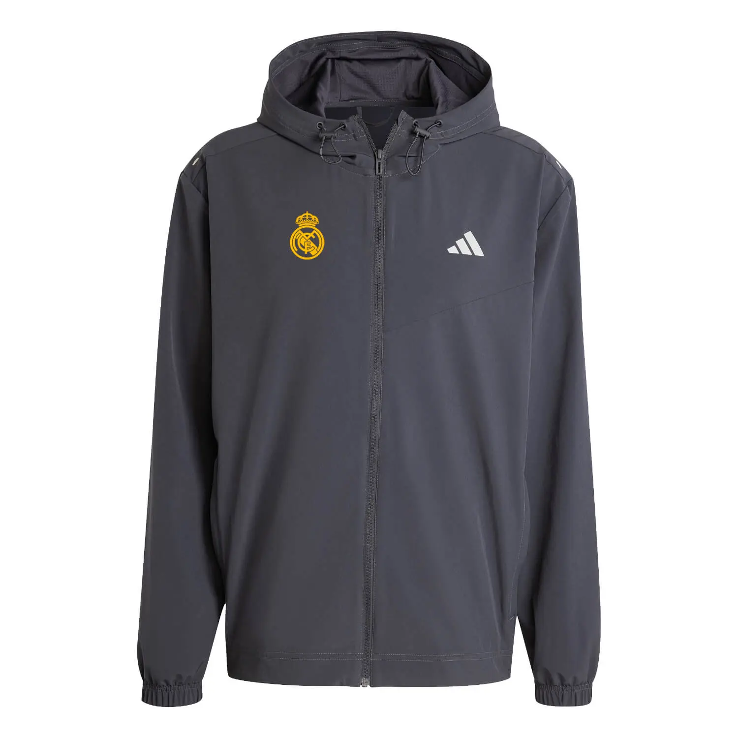 24/25 season Real Madrid Adidas men's charcoal grey sports jacket