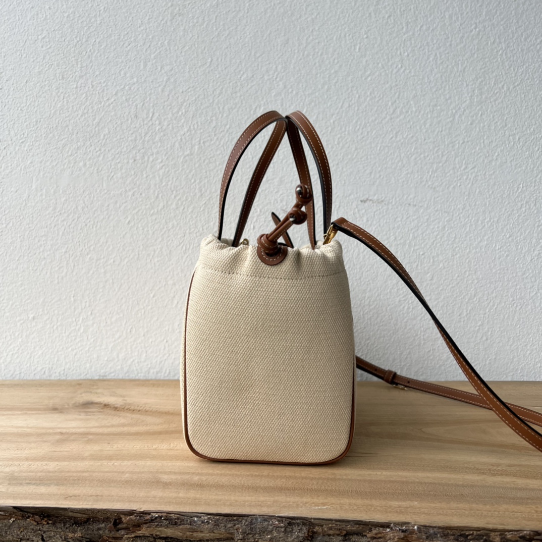 Celine Bag  MINI CUIR CABAS Canvas 111013( 10A Mirror Version)