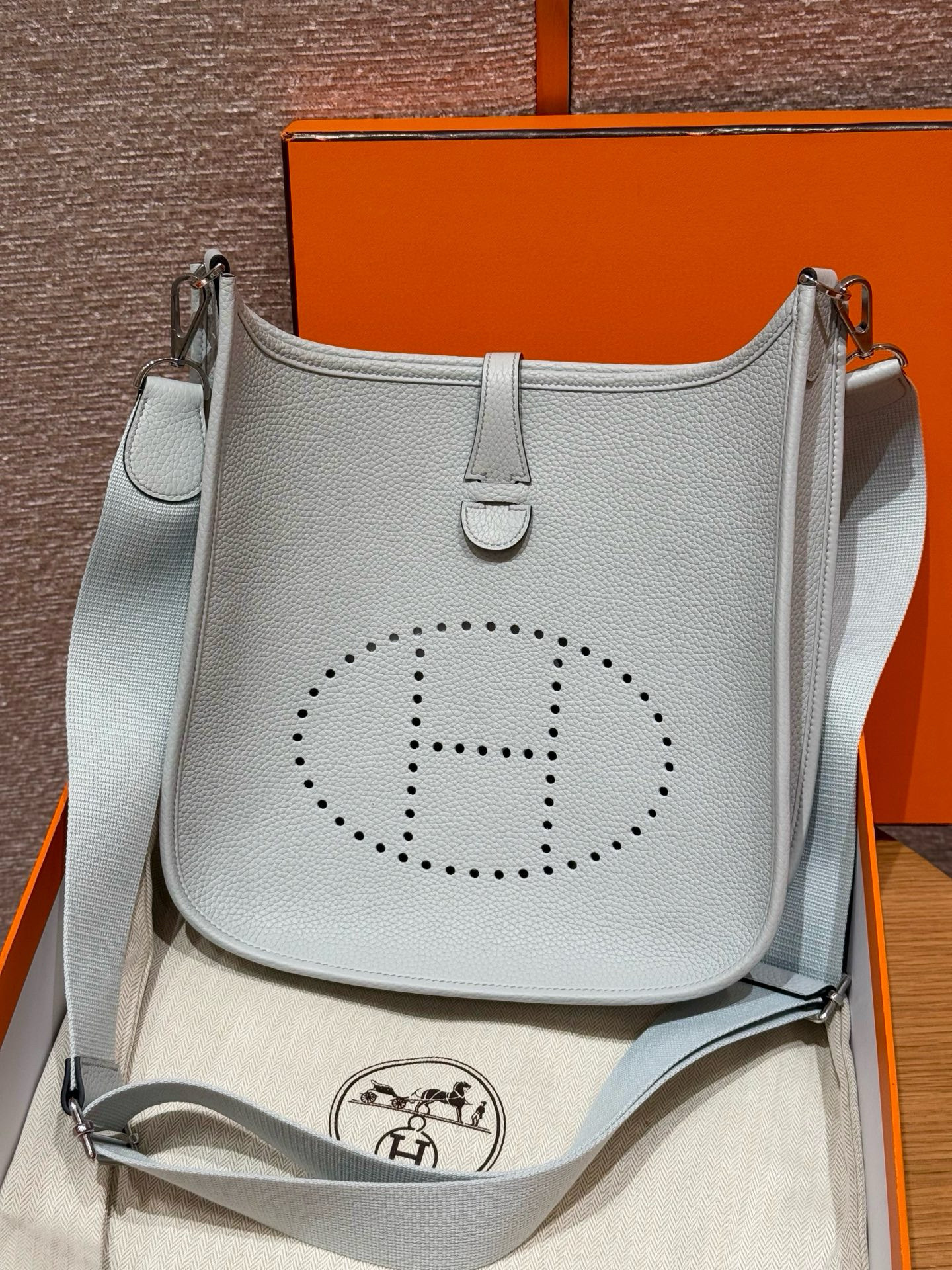 Hermes Blue PaleClemence Evelyne III 29