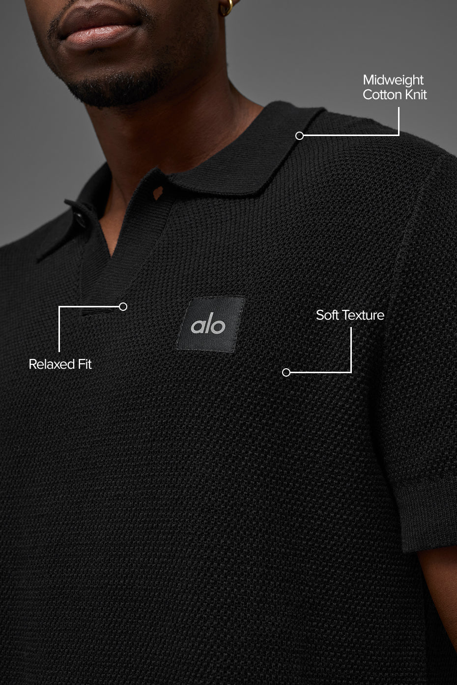 ALO Sports Club Sweater Knit Polo sets