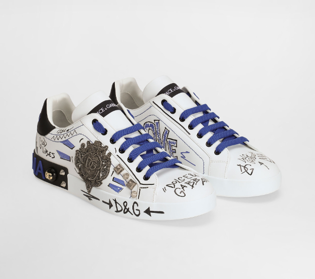 D&G Unisex Leather Sneakers