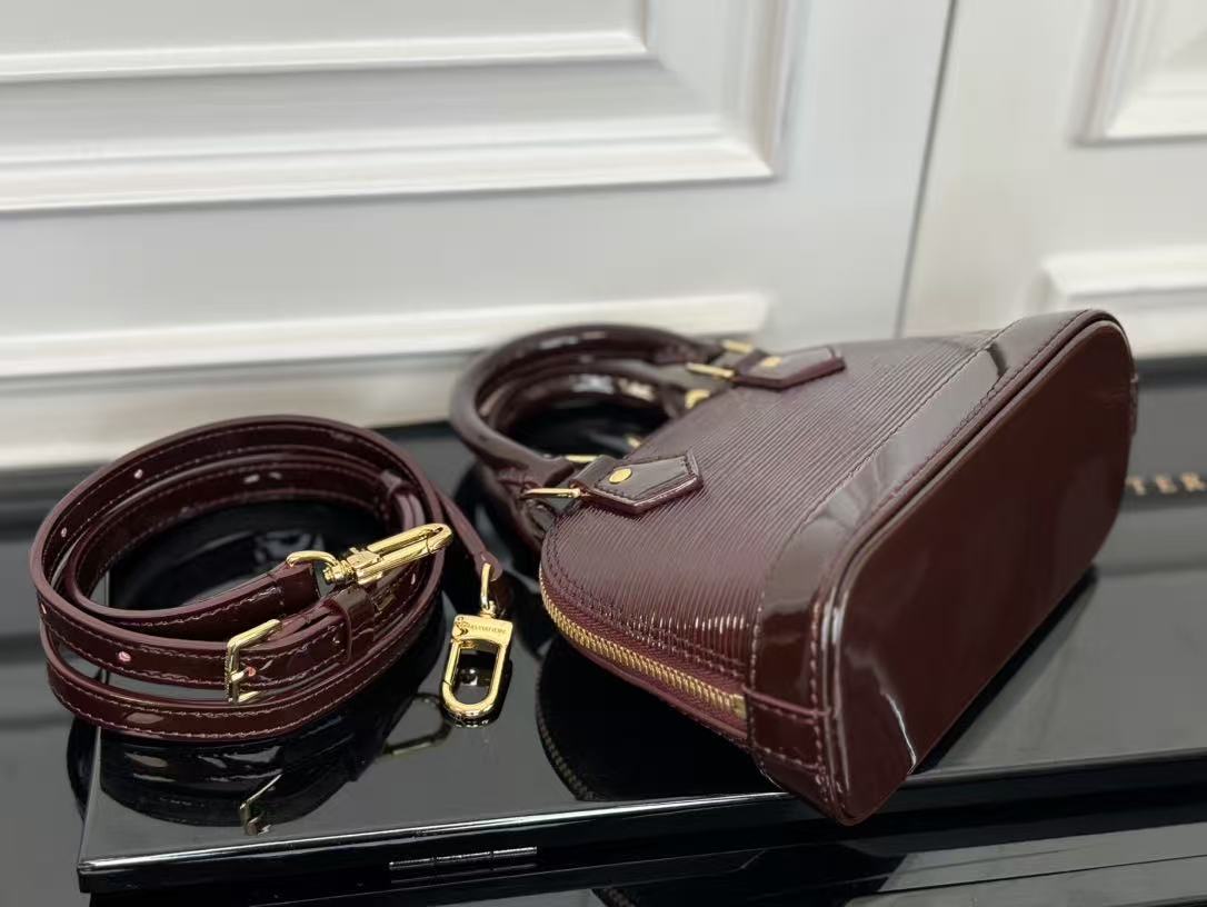 Louis Vuitton 2025 Burgundy Classic Alma Bag