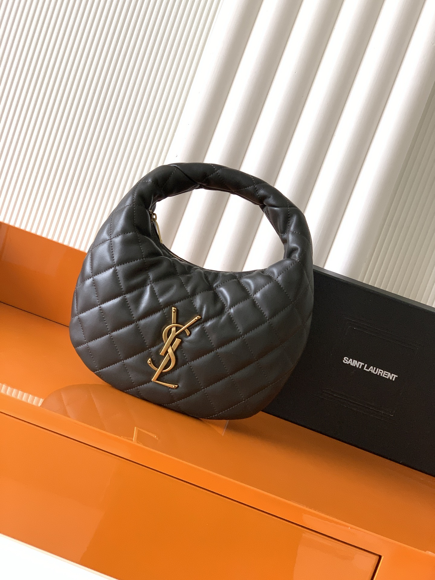 Saint Laurent Urban Grey Quilted Nappa Icarino Bag 851689