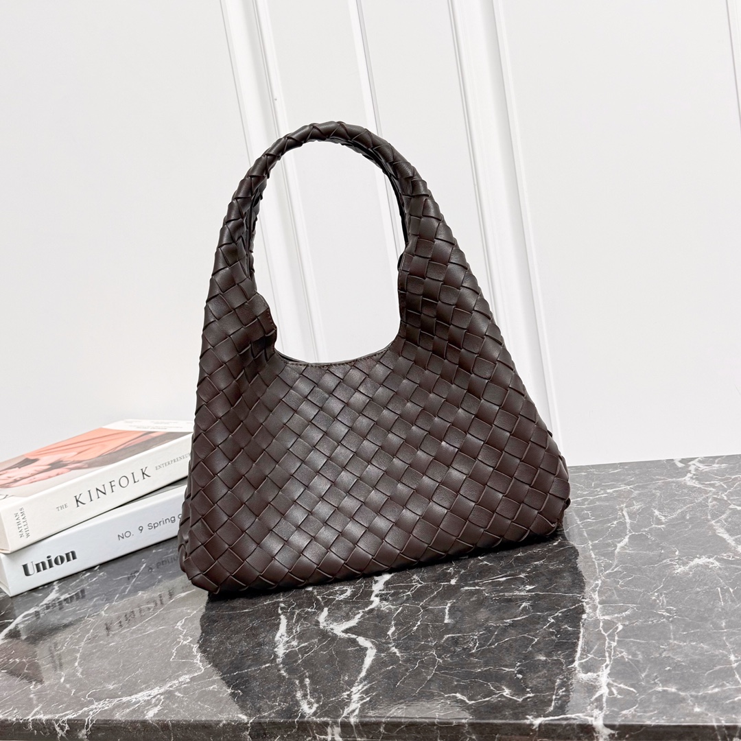 Bottega Veneta Medium Campana Shoulder Bag in Fondant Intrecciato leather