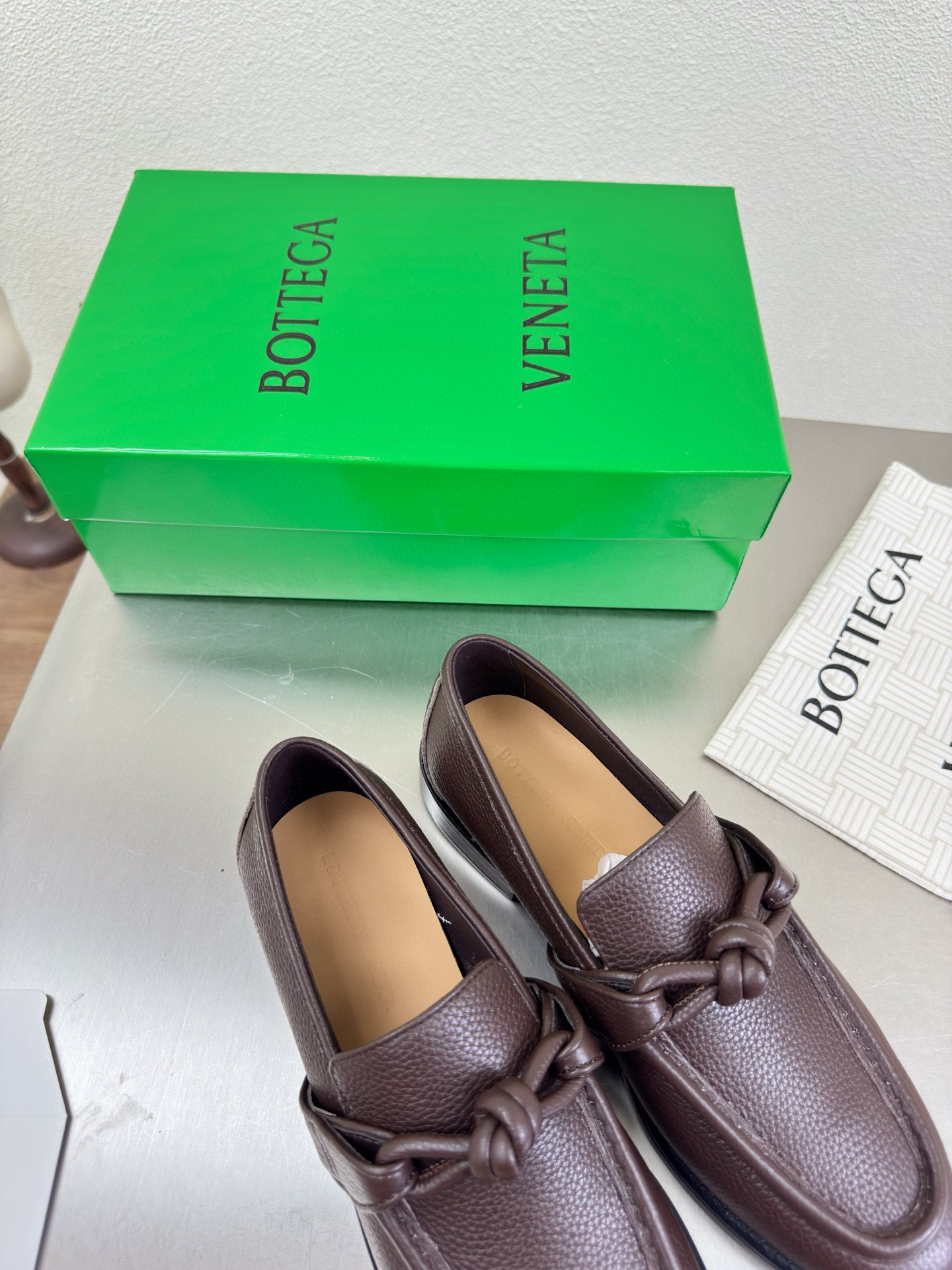 Bottega Unisex Astaire Leather Loafer in Chocolate