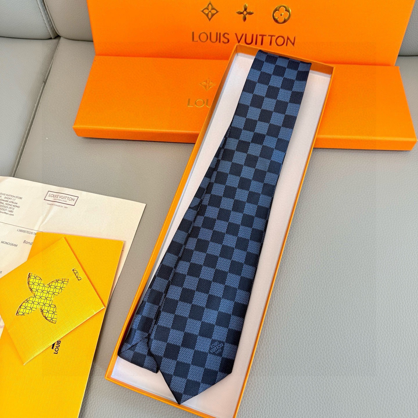Men's LV Damier Tie