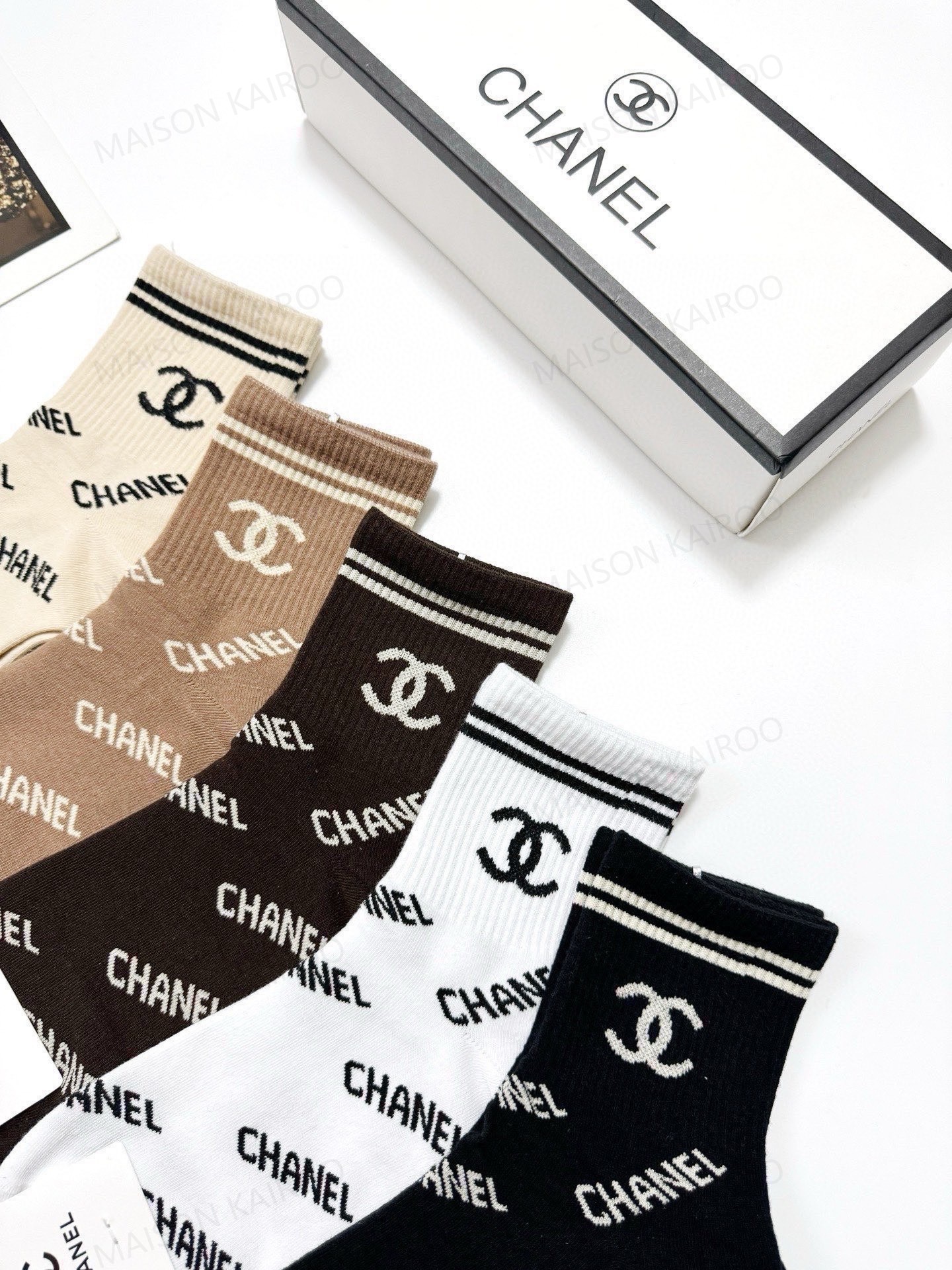 Chanel Socks 5-Pack - KAIROO
