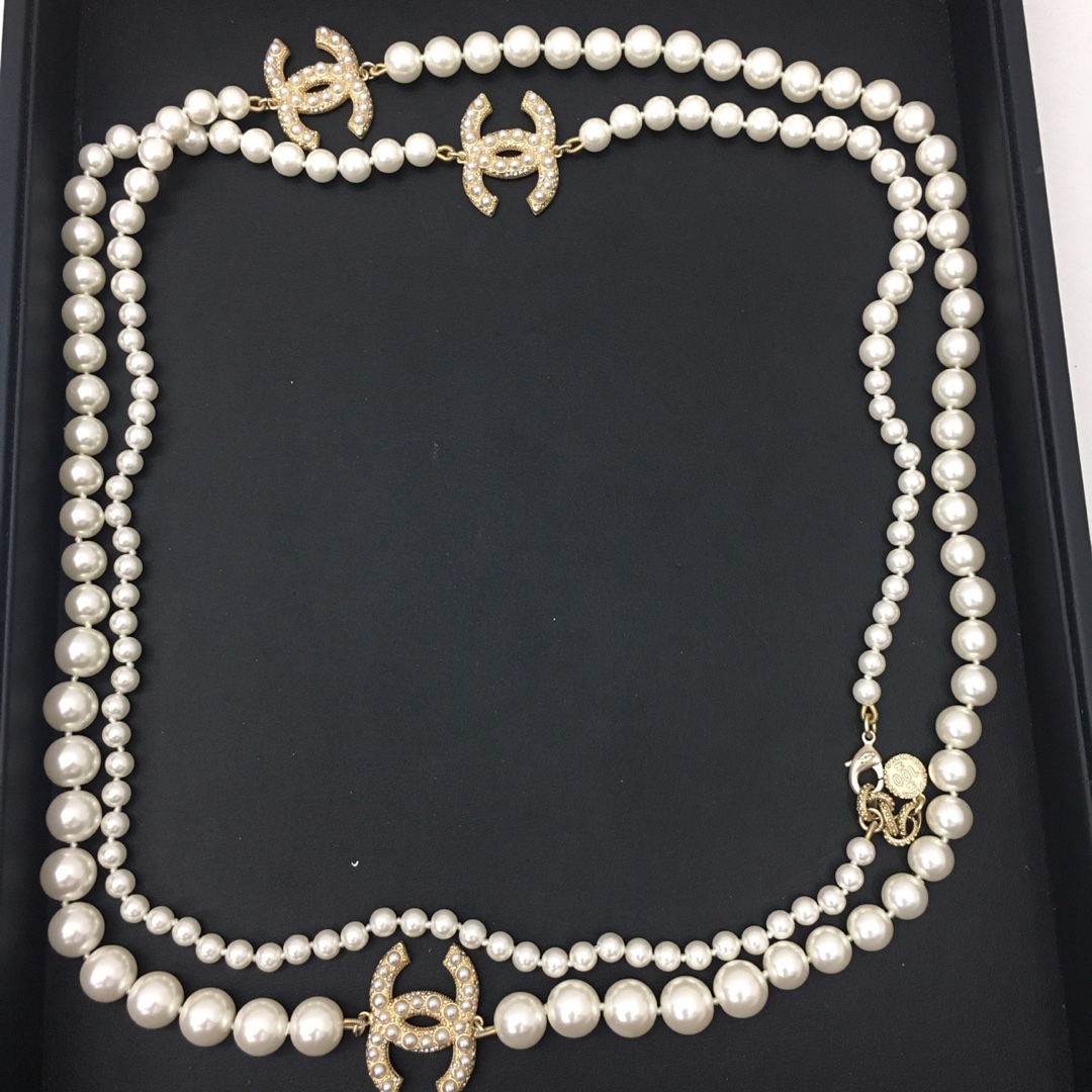 Chanel Long Pearl Necklace