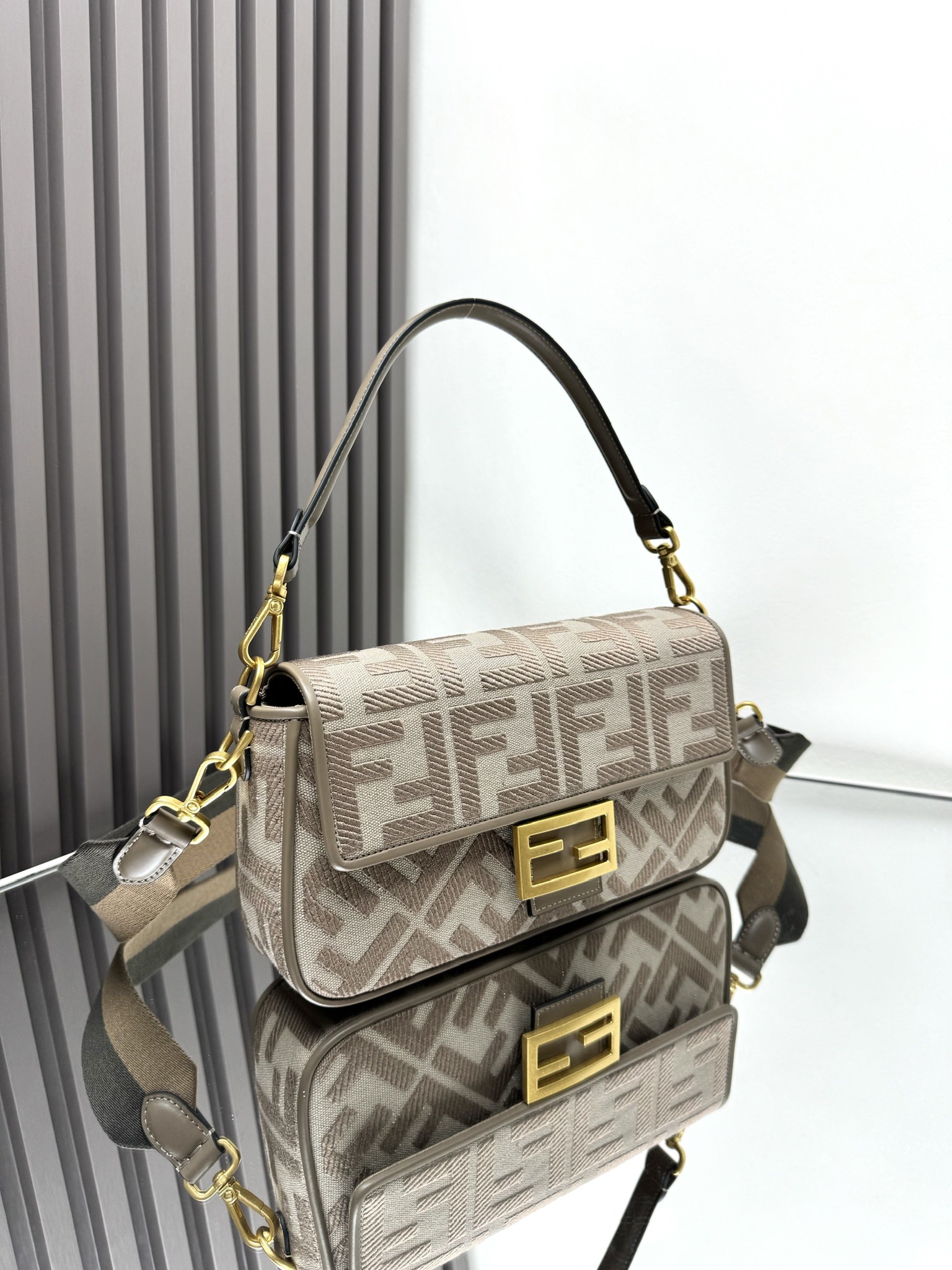 Fendi Medium Baguette FF Canvas