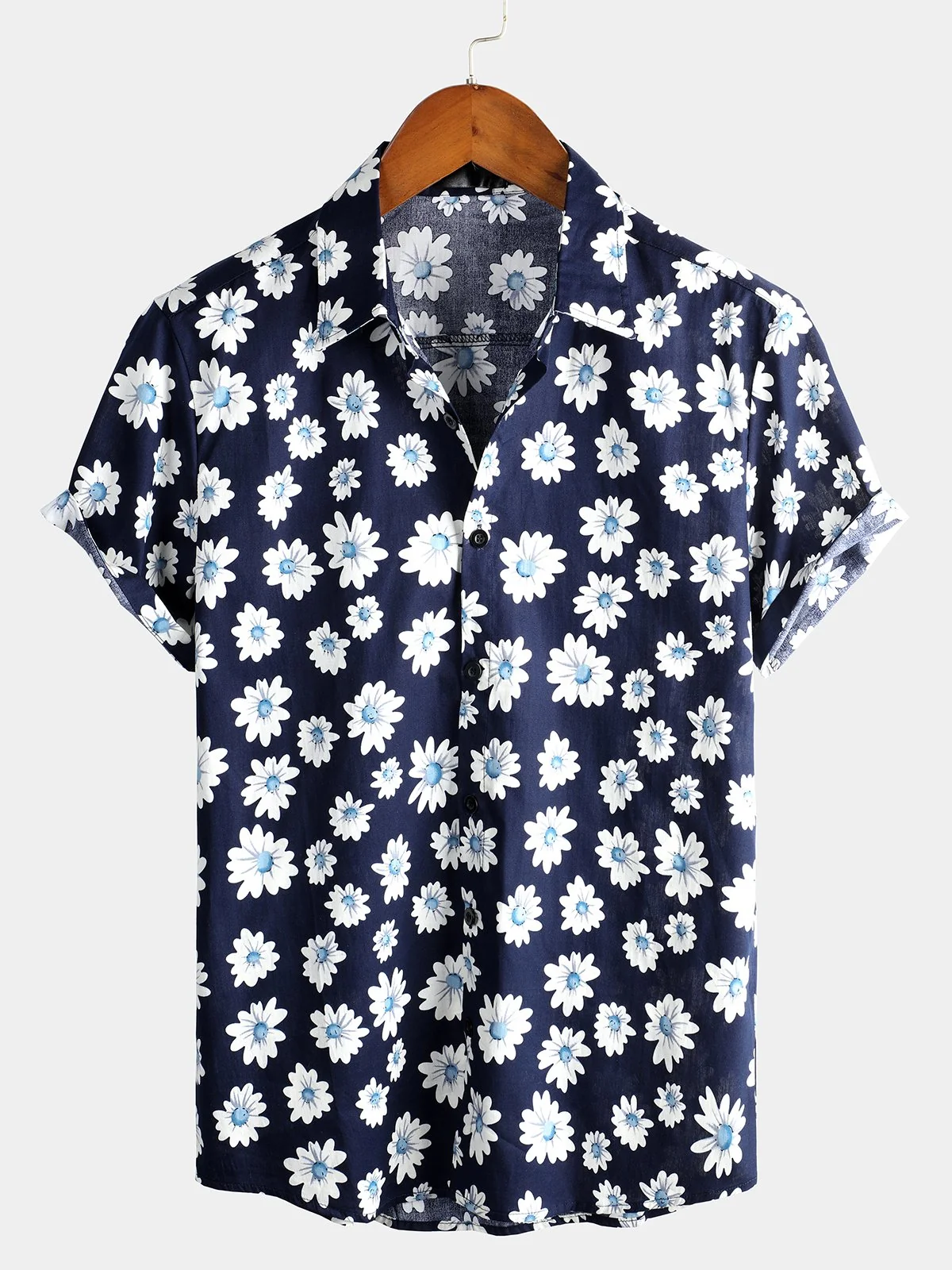 Men's Pure Cotton Hawaiian Vacation Print Shirt