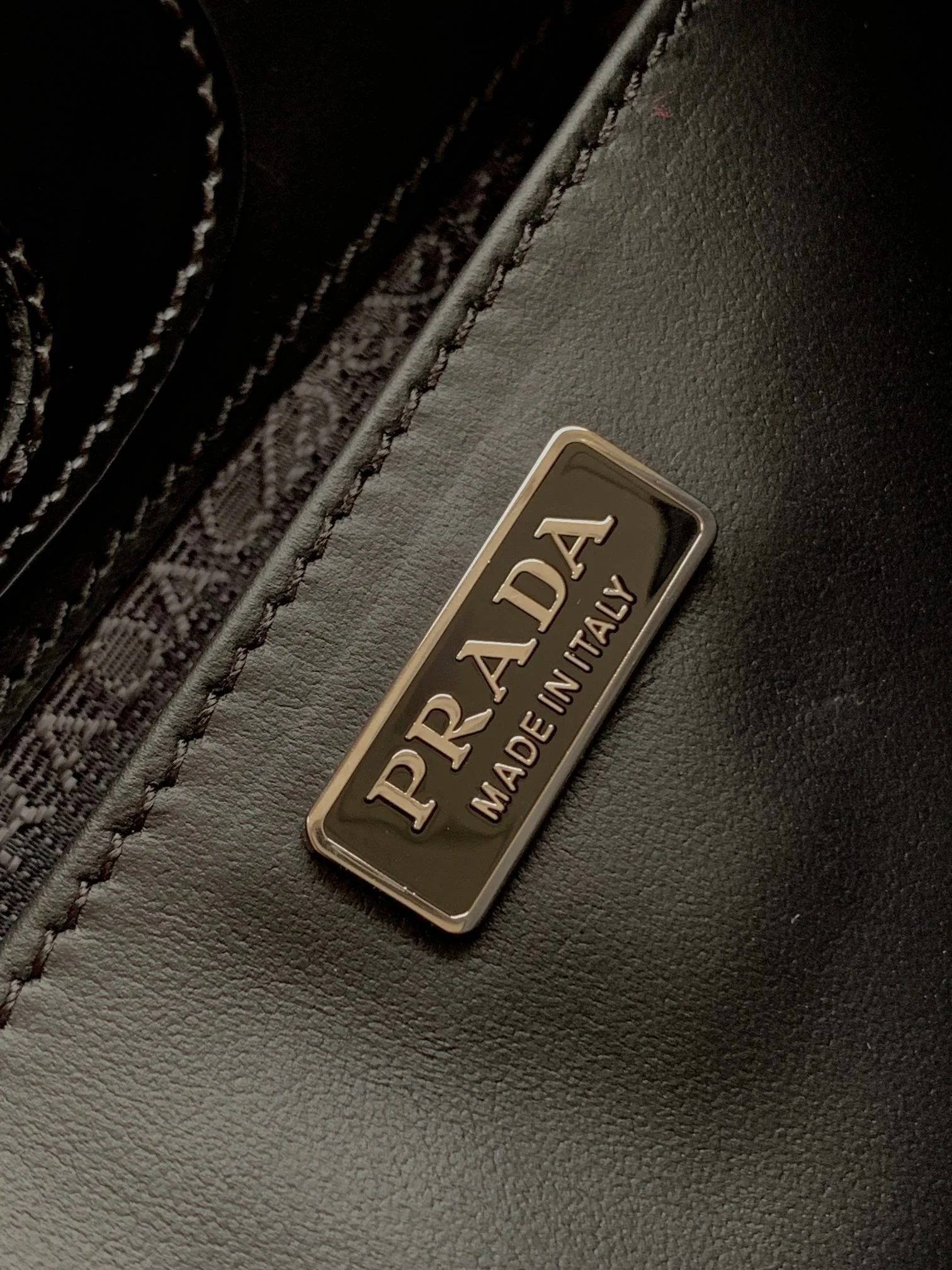 Prada CLEO 30 BLACK BRUSHED LEATHER SHOULDER BAG