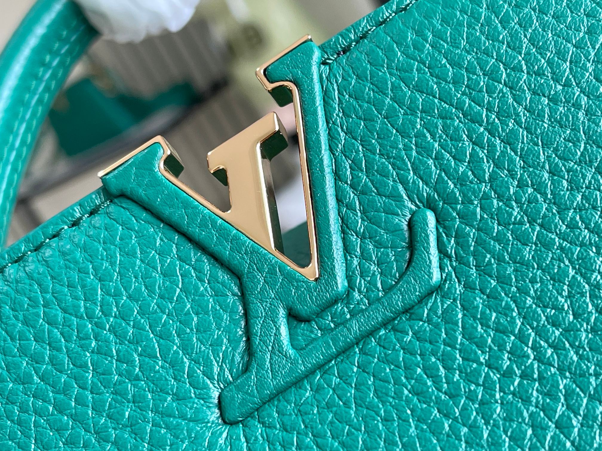 M24739 Capucines BB in Emerald Green Taurillon leather