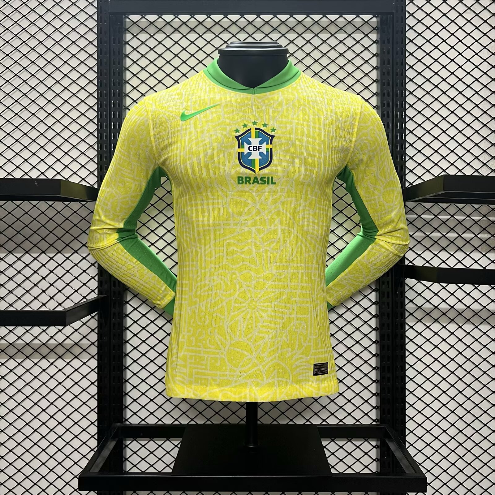 Player Version  Brazil 24/25 Home Long Sleeves Yellow