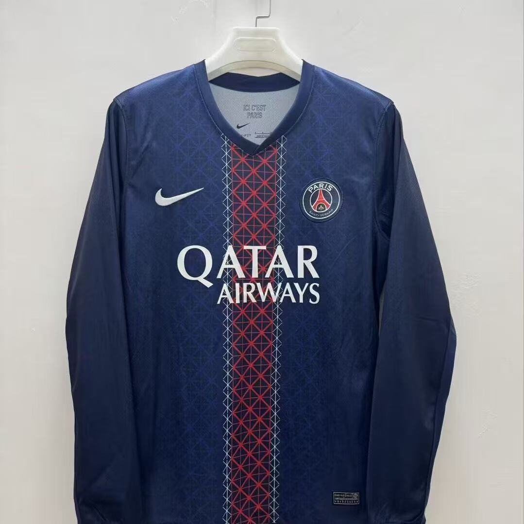 25/26PSG Home S-XXL Long Sleeves Fan Verison