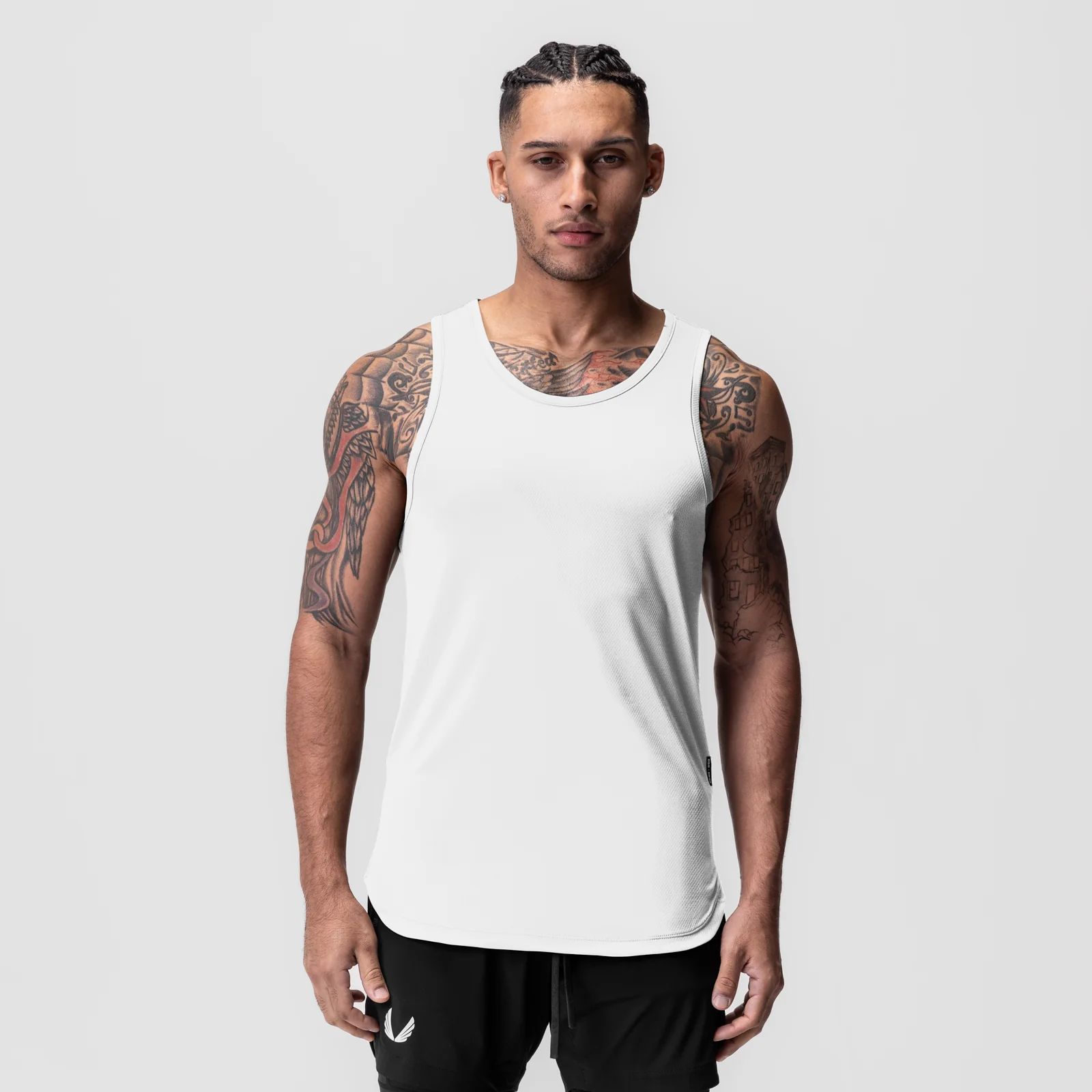 0830. AeroSilver Tank Top - White