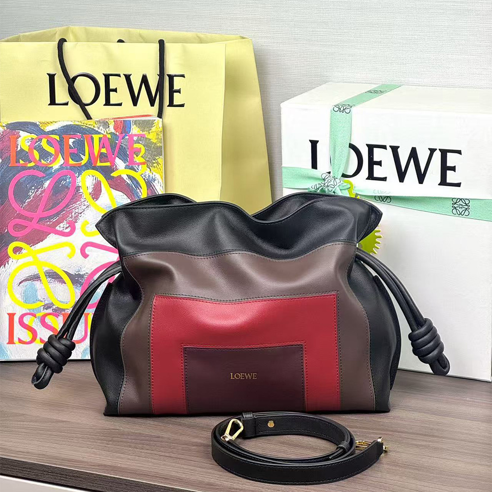Loewe x Albers Medium Flamenco clutch in nappa calfskin (Mirror Quality)