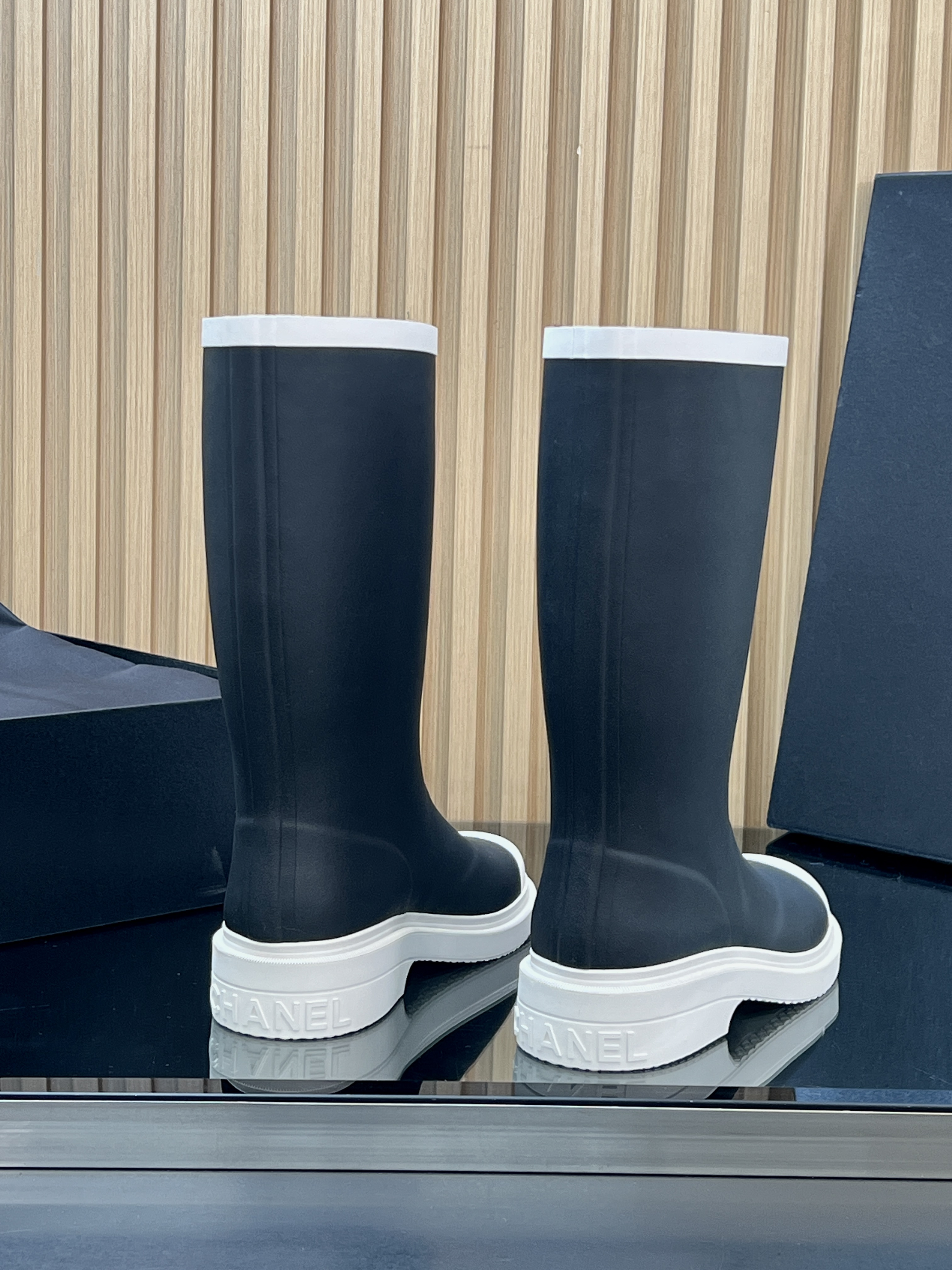 Chanel Rain Boots