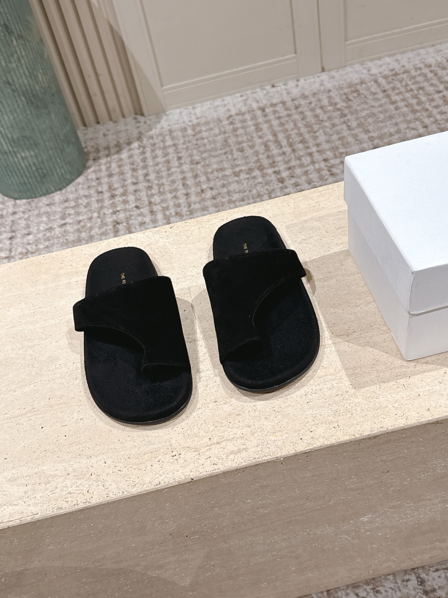 The Row Suede Beach Flip-Flop