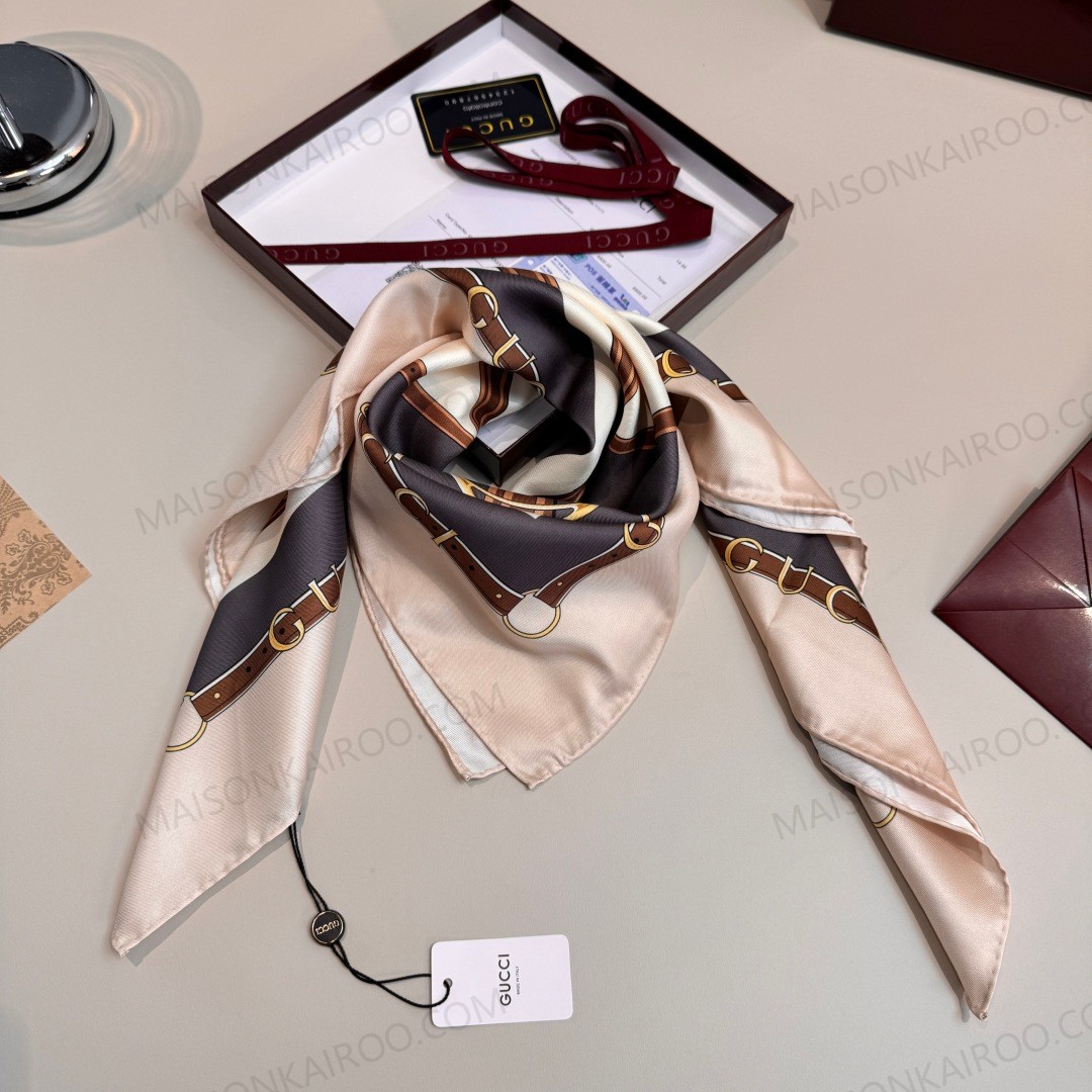 Gucci Equestrian Belt 90 Silk Scarf - KAIROO