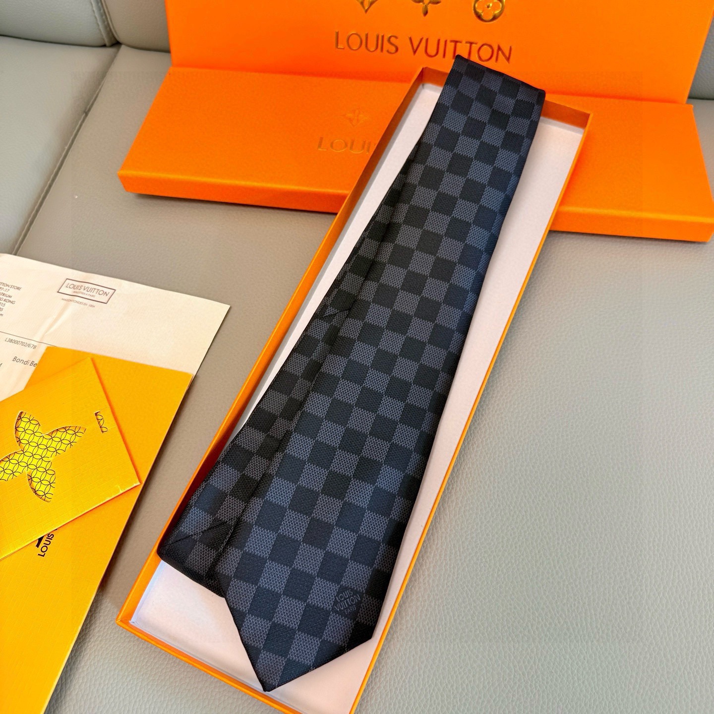 Men's LV Damier Tie