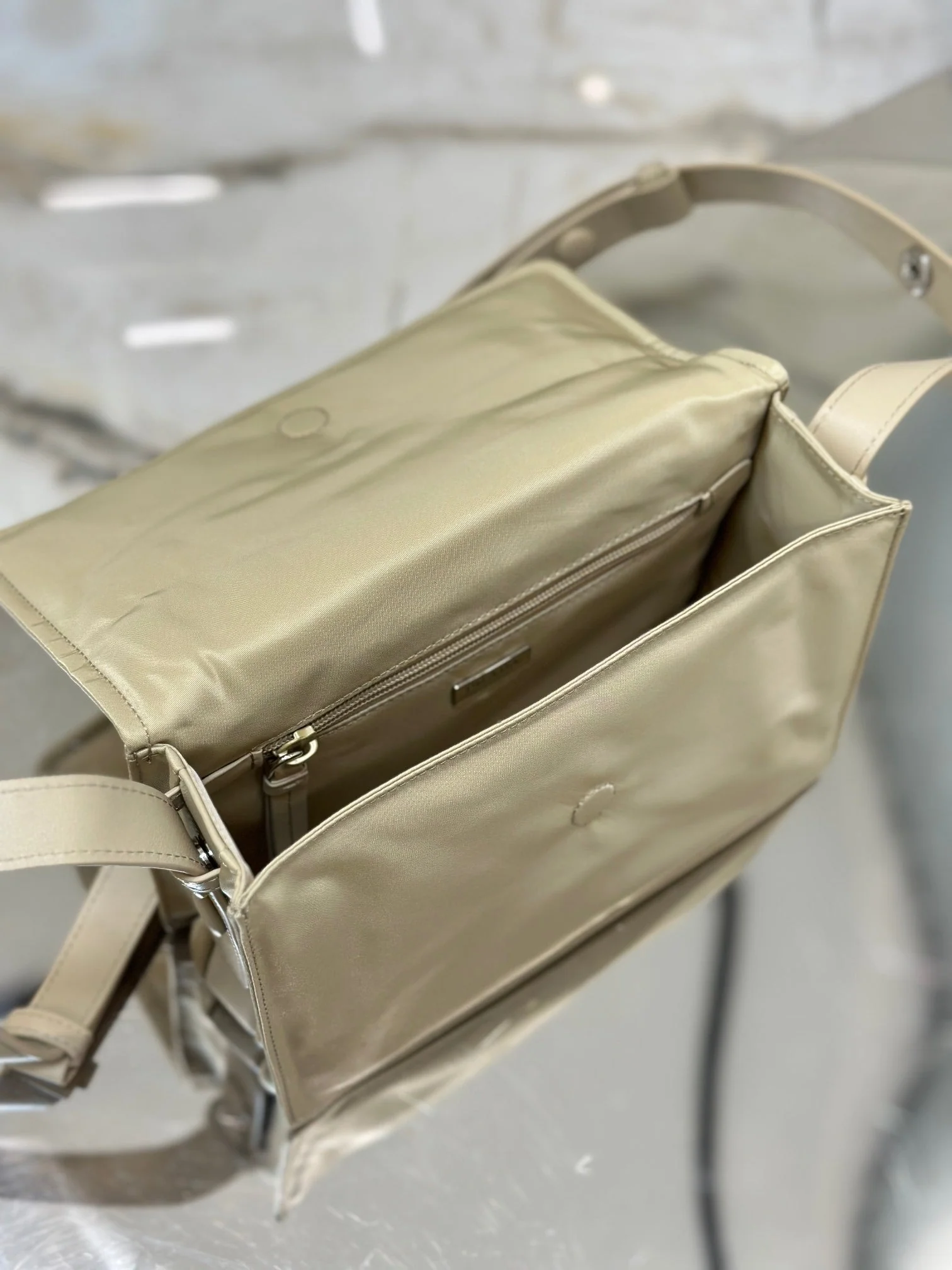Prada CINI 23 MEDIUM BAG IN FLAX YELLOW RE-NYLON WITH STRAP