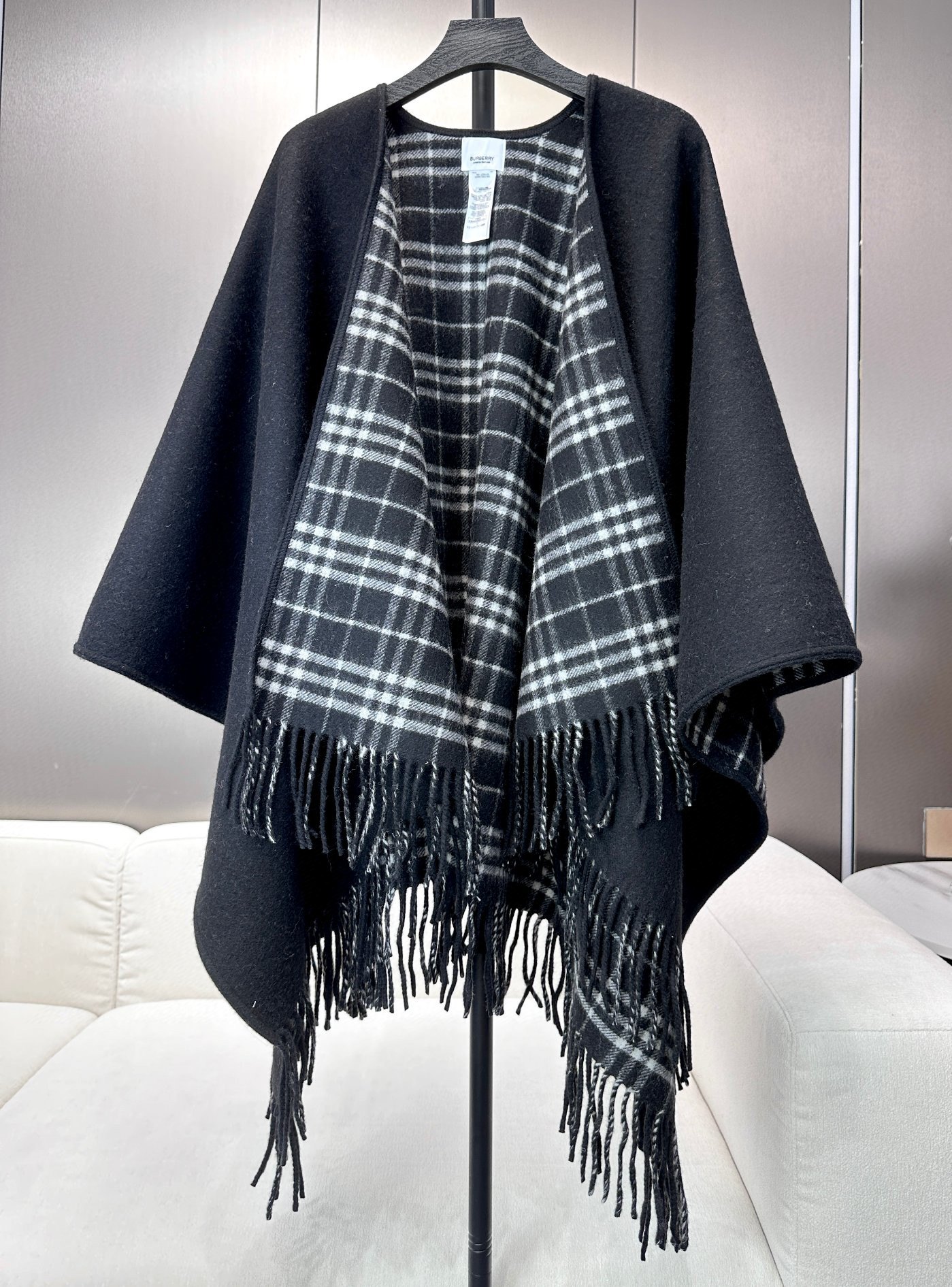 Burberry Reversible Cashmere and Wool Cape