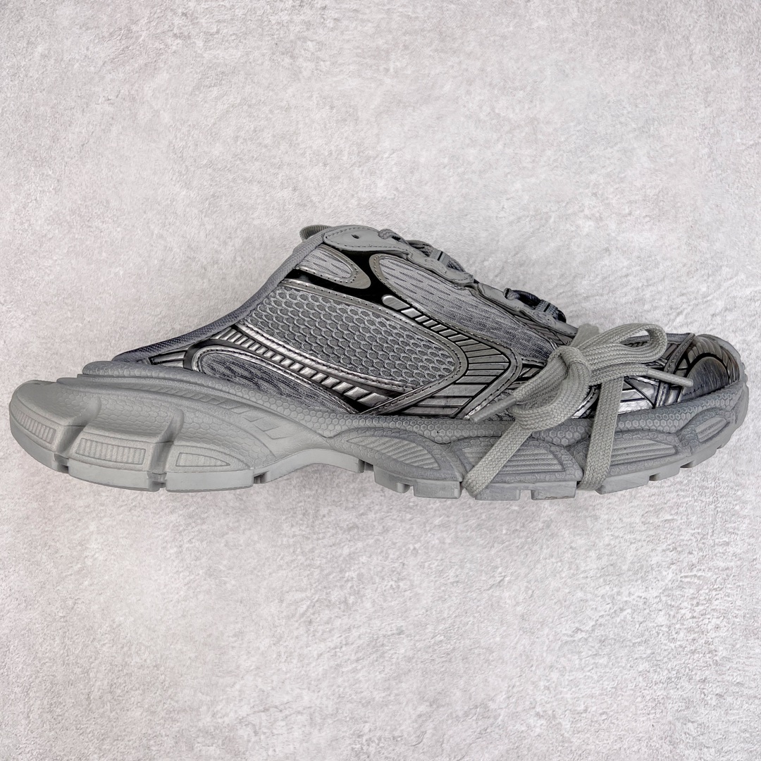 Balenciaga 3XL Gray Mesh Wrapped Laces Slip-On Mule Oversized Chunky Sneaker - KAIROO