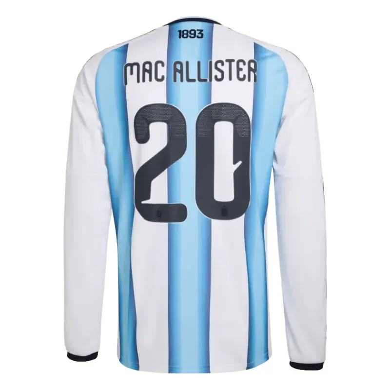 Alexis Mac Allister 2026 Argentina Long Sleeve Home Jersey