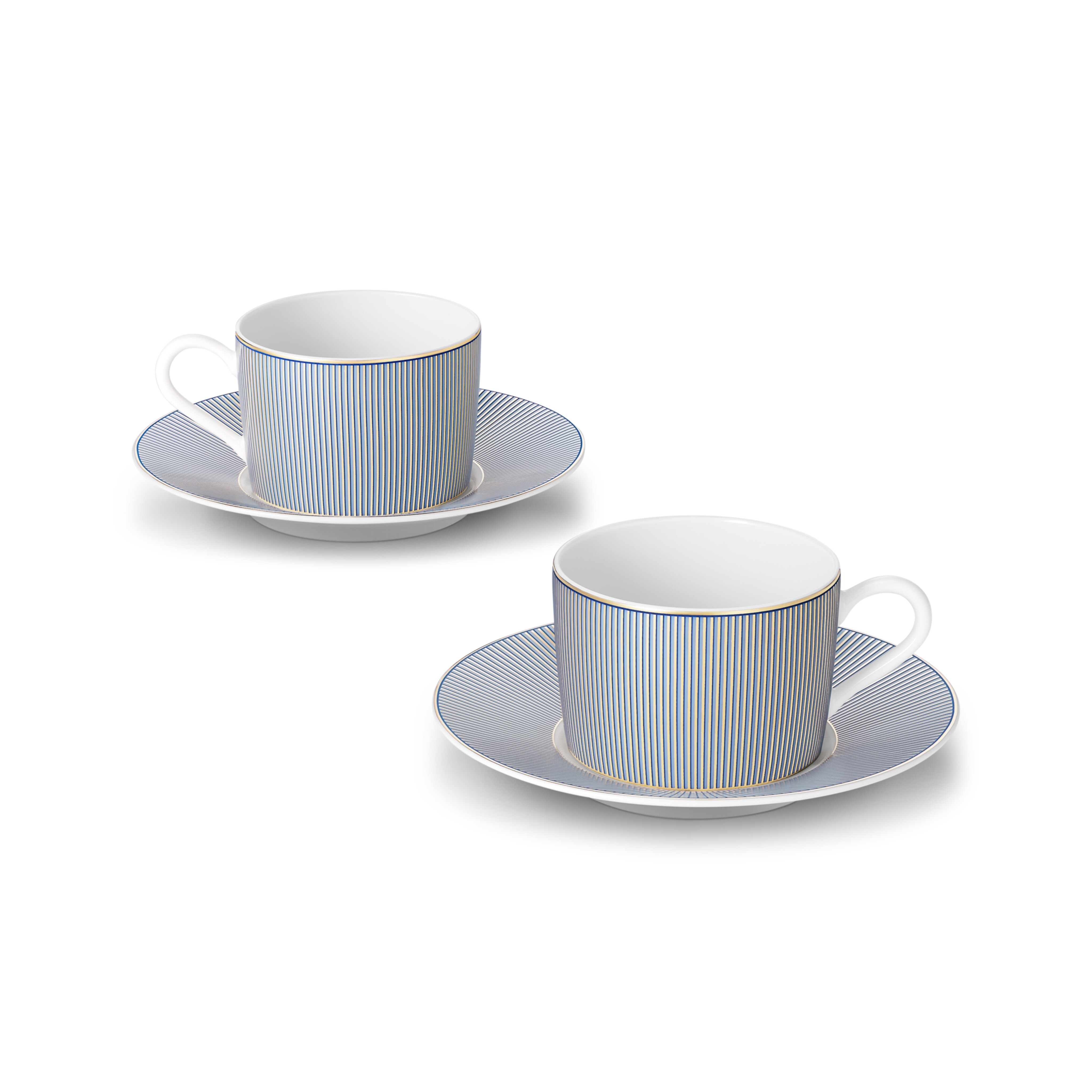 Dichroic Set Of 2 Teacups And Saucers