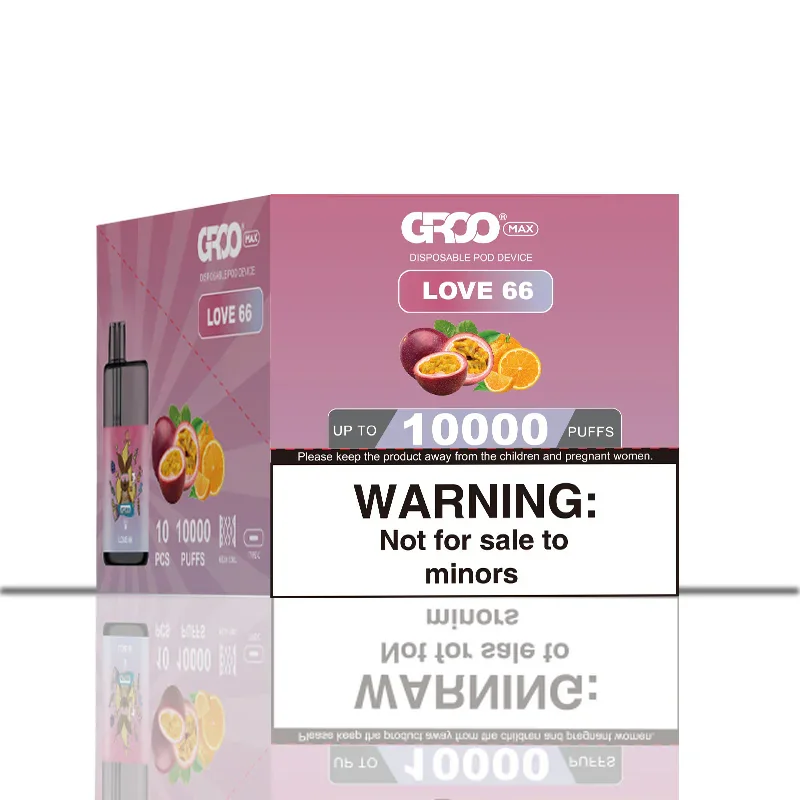 GROO MAX 10K Rechargeable Disposable Vape – Love 66 - Vaba Vape-Shop